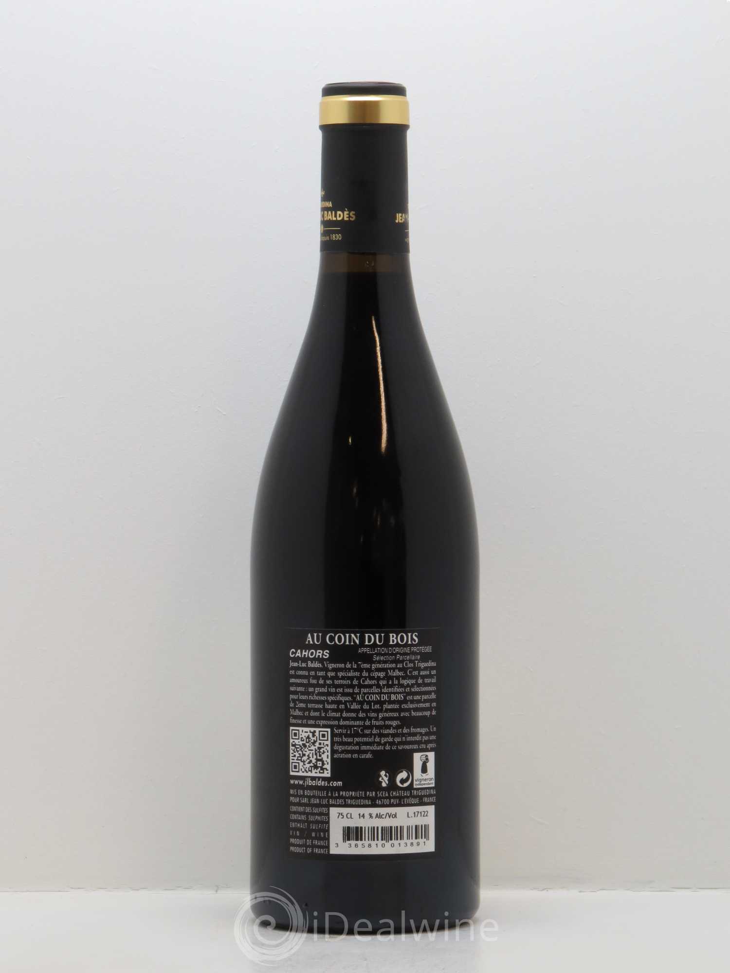 Cahors  Clos Triguedina  Au Coin du Bois Jean-Luc Baldès 2015 - Lot de 1 bouteille - 1