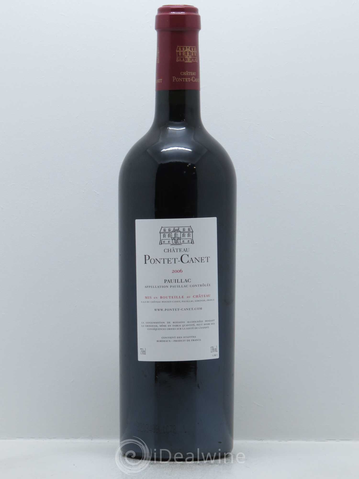 Château Pontet Canet 5ème Grand Cru Classé 2006 - Lot de 1 bouteille - 1