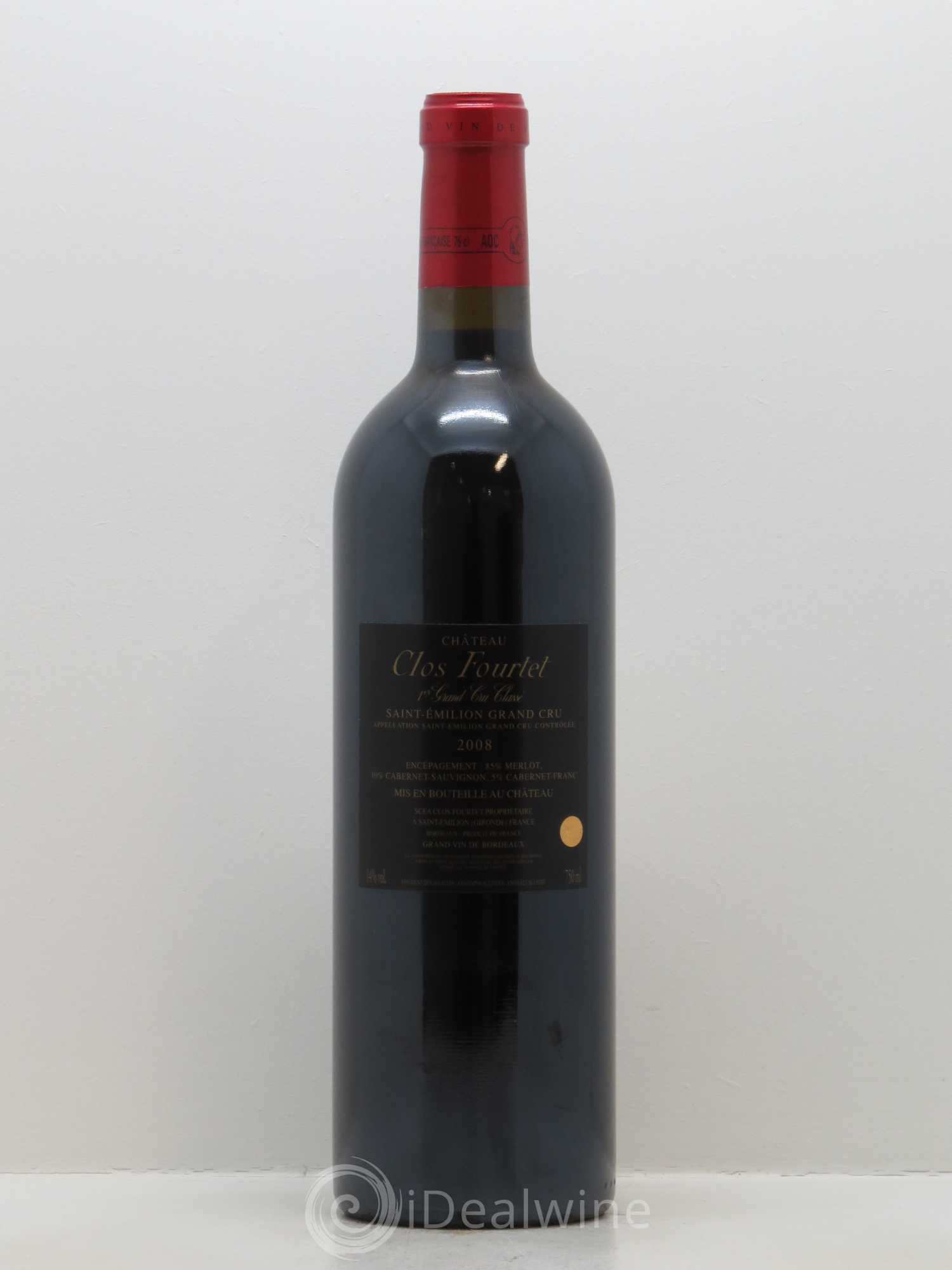 Clos Fourtet 1er Grand Cru Classé B 2008 - Lot de 1 bouteille - 1