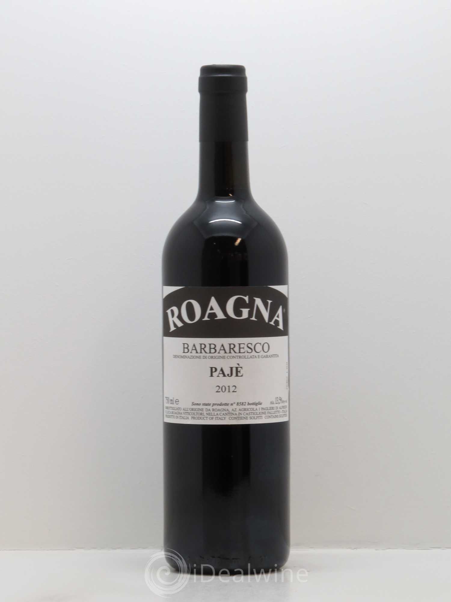 Barbaresco DOCG Pajè Roagna 2012 - Lot de 1 bouteille - 0