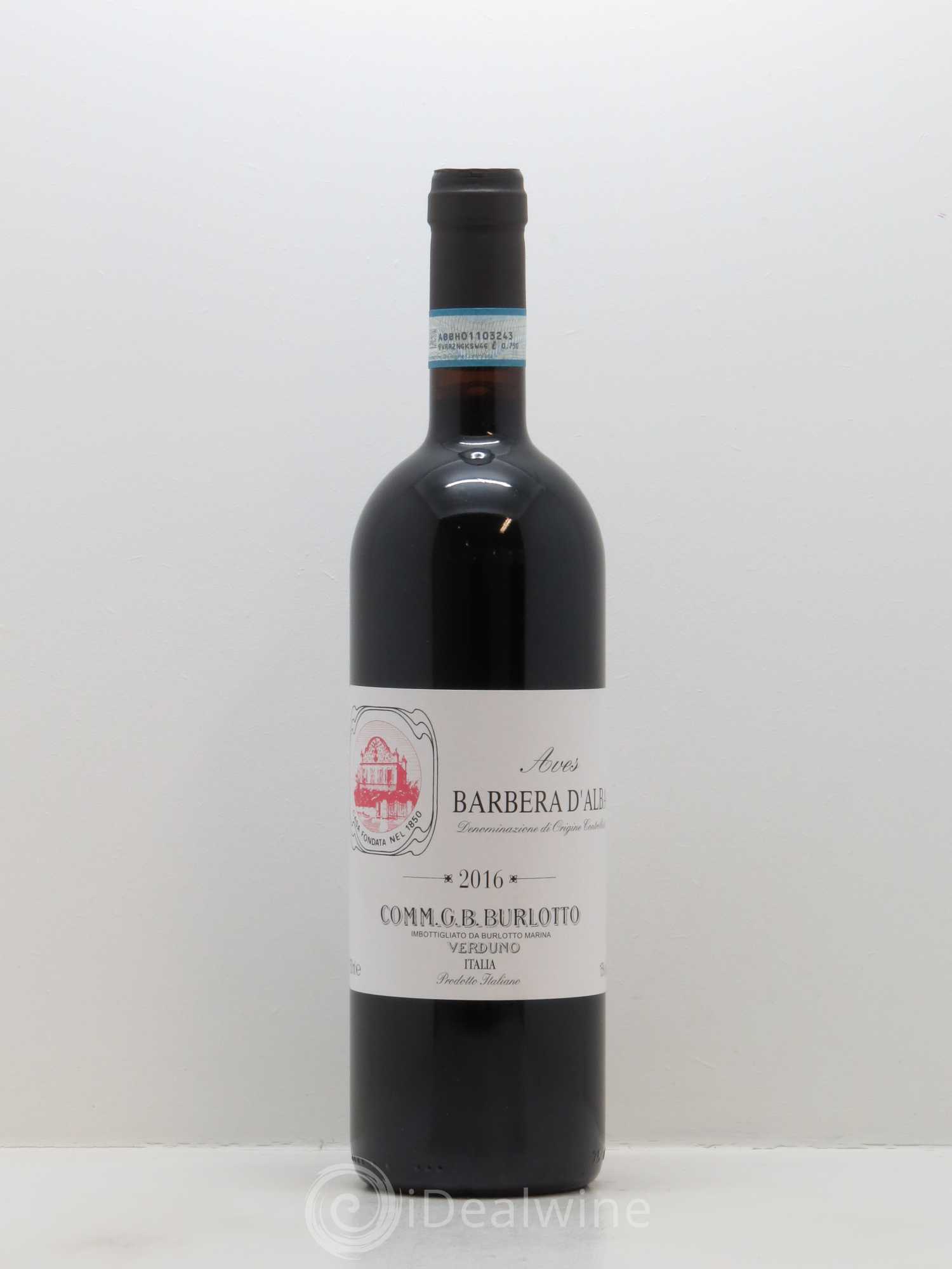 Barbera d'Alba DOC Aves Comm. Giovan Battista Burlotto 2016 - Lot de 1 bouteille - 0