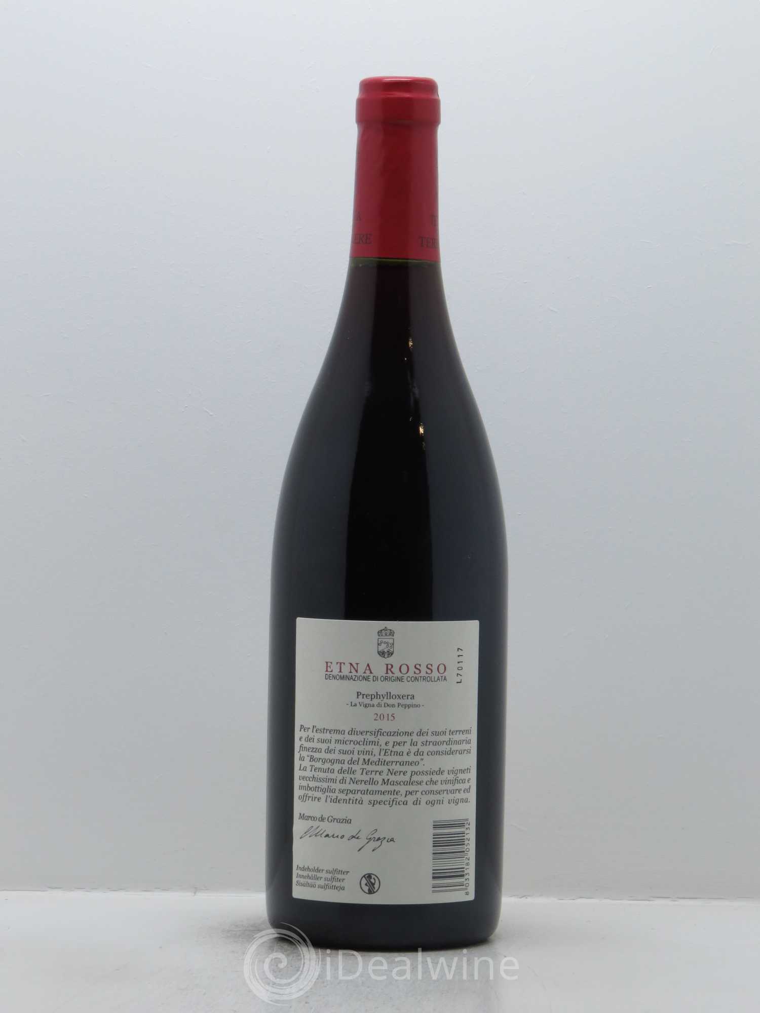 Etna Rosso Tenuta delle Terre Nere DOC Prephylloxera  La Vigna di Don Peppino 2015 - Lot of 1 bottle - 1