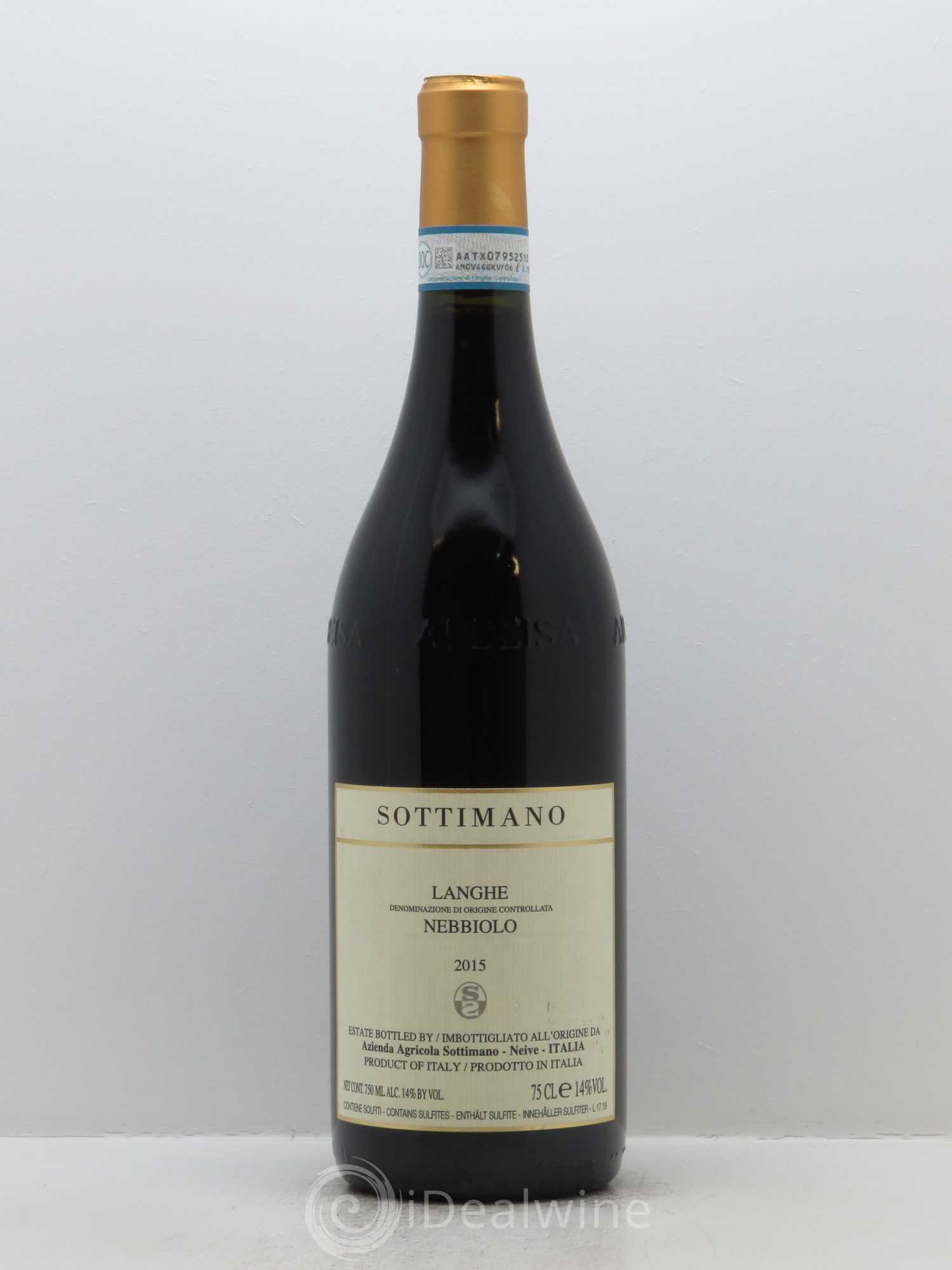 Langhe DOC Nebbiolo Sottimano 2015 - Lot de 1 bouteille - 0