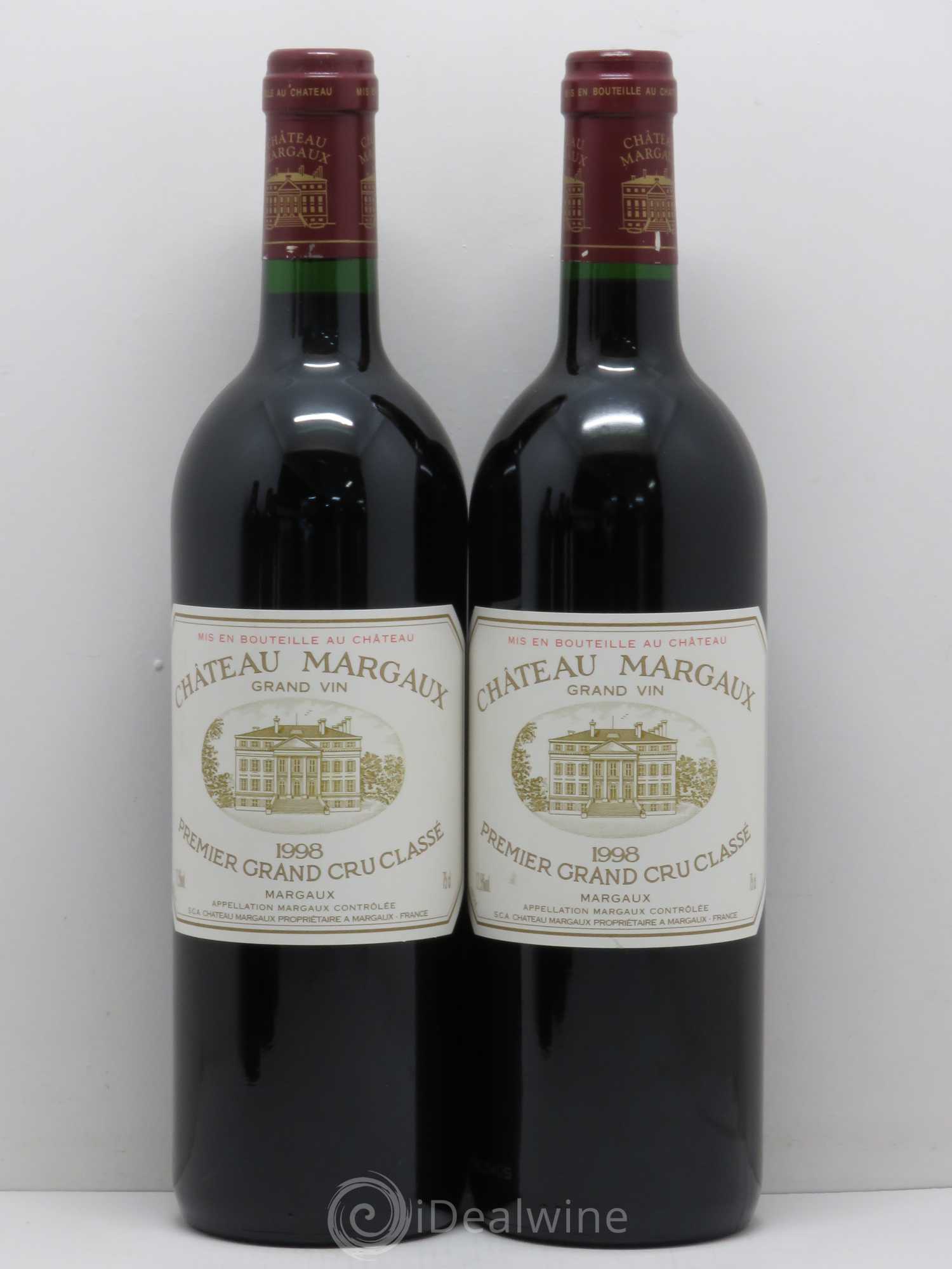 Château Margaux 1er Grand Cru Classé 1998 - Lot de 2 bouteilles - 0