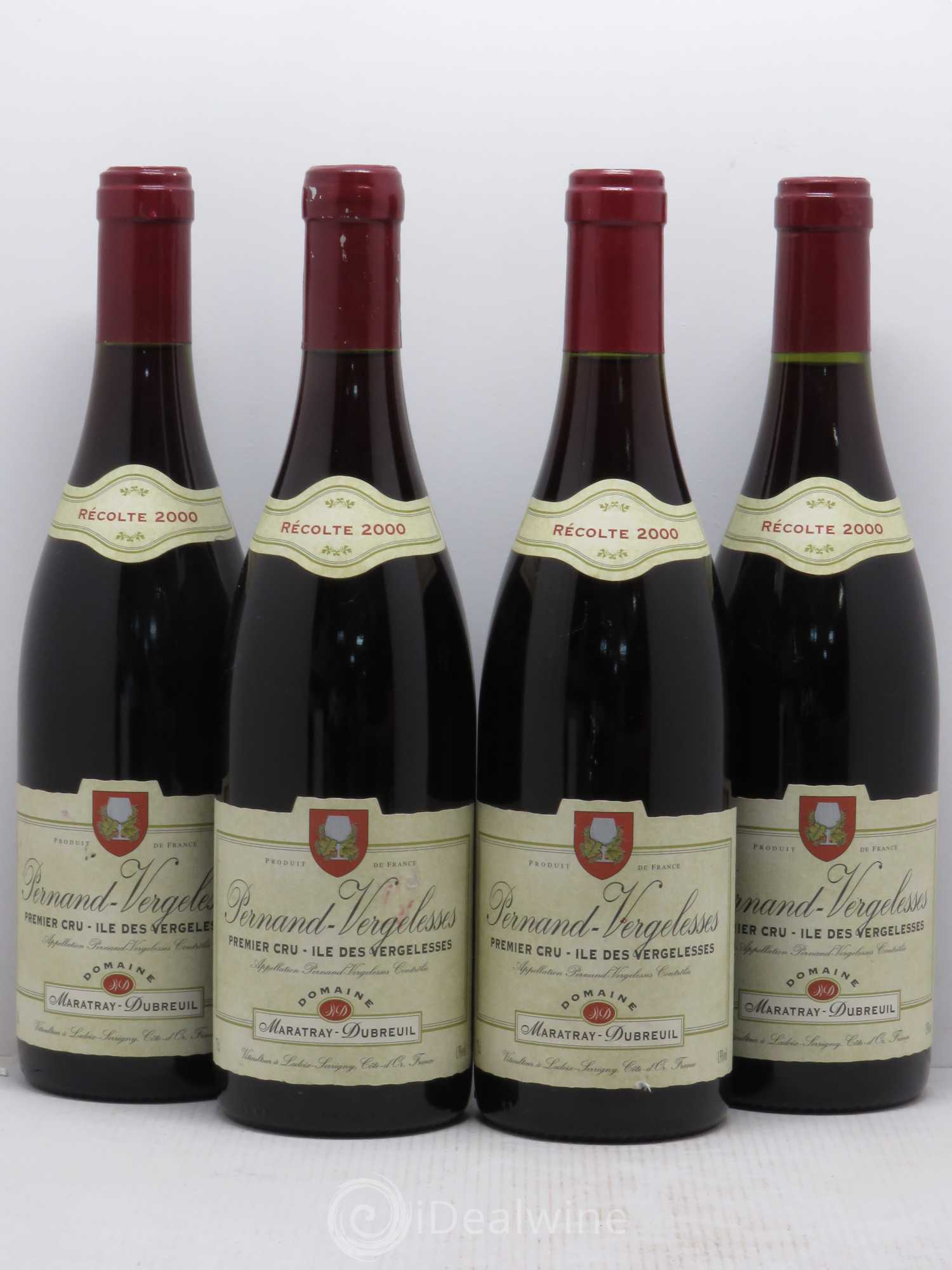 Pernand-Vergelesses 1er Cru Ile des Vergelesses Maratray-Dubreuil 2000 - Posten von 4 Flaschen - 0