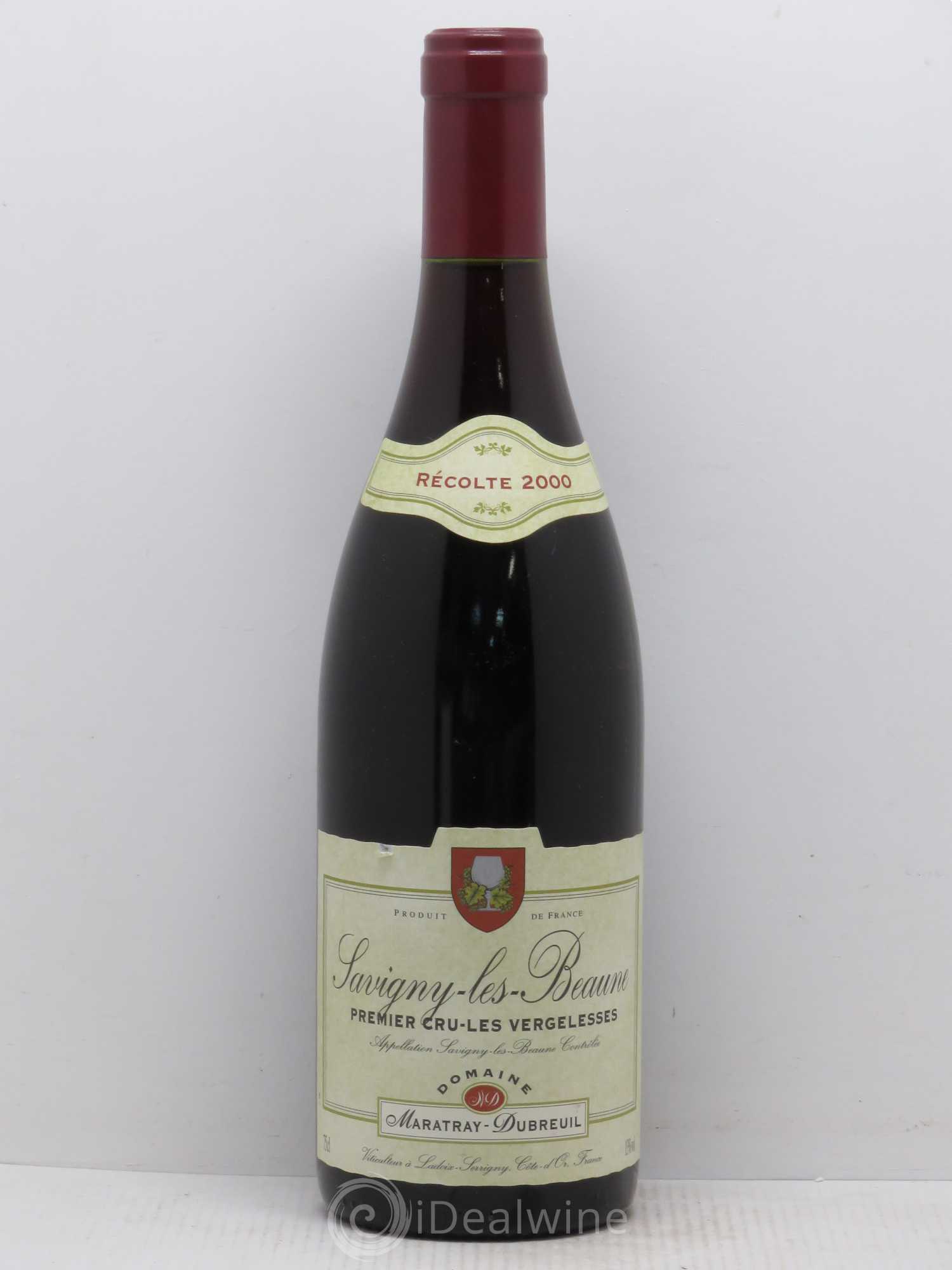 Savigny-lès-Beaune 1er Cru 1er Cru Les Vergelesses Maratray Dubreuil 2000 - Posten von 1 Flasche - 0