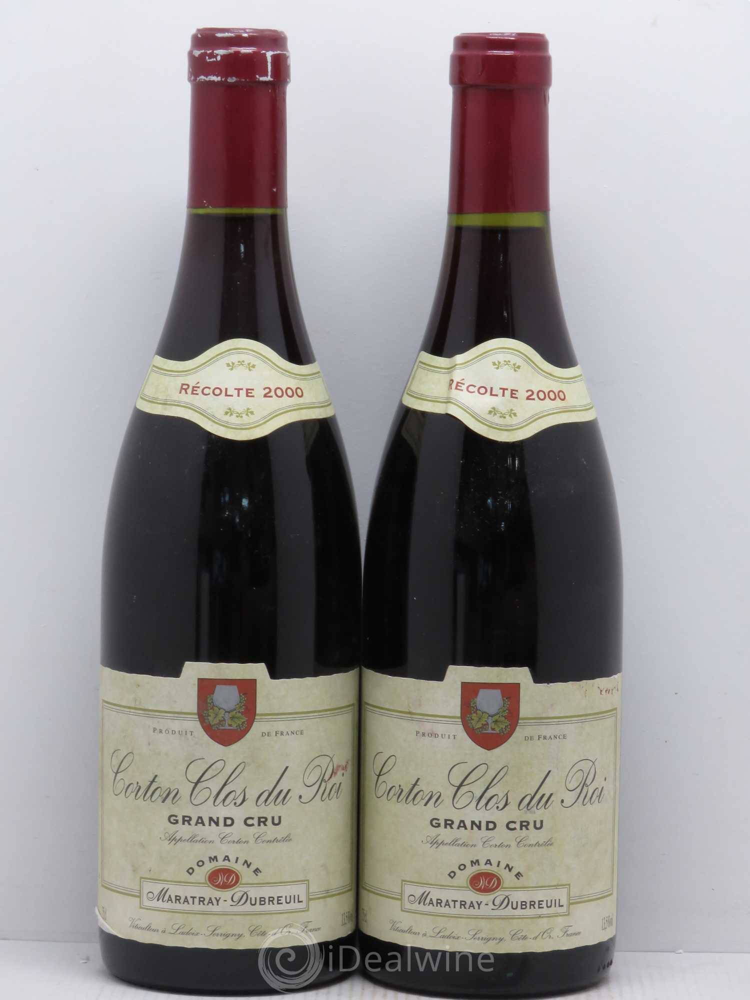 Corton Grand Cru Clos Du Roi Maratray-Dubreuil 2000 - Posten von 2 Flaschen - 0