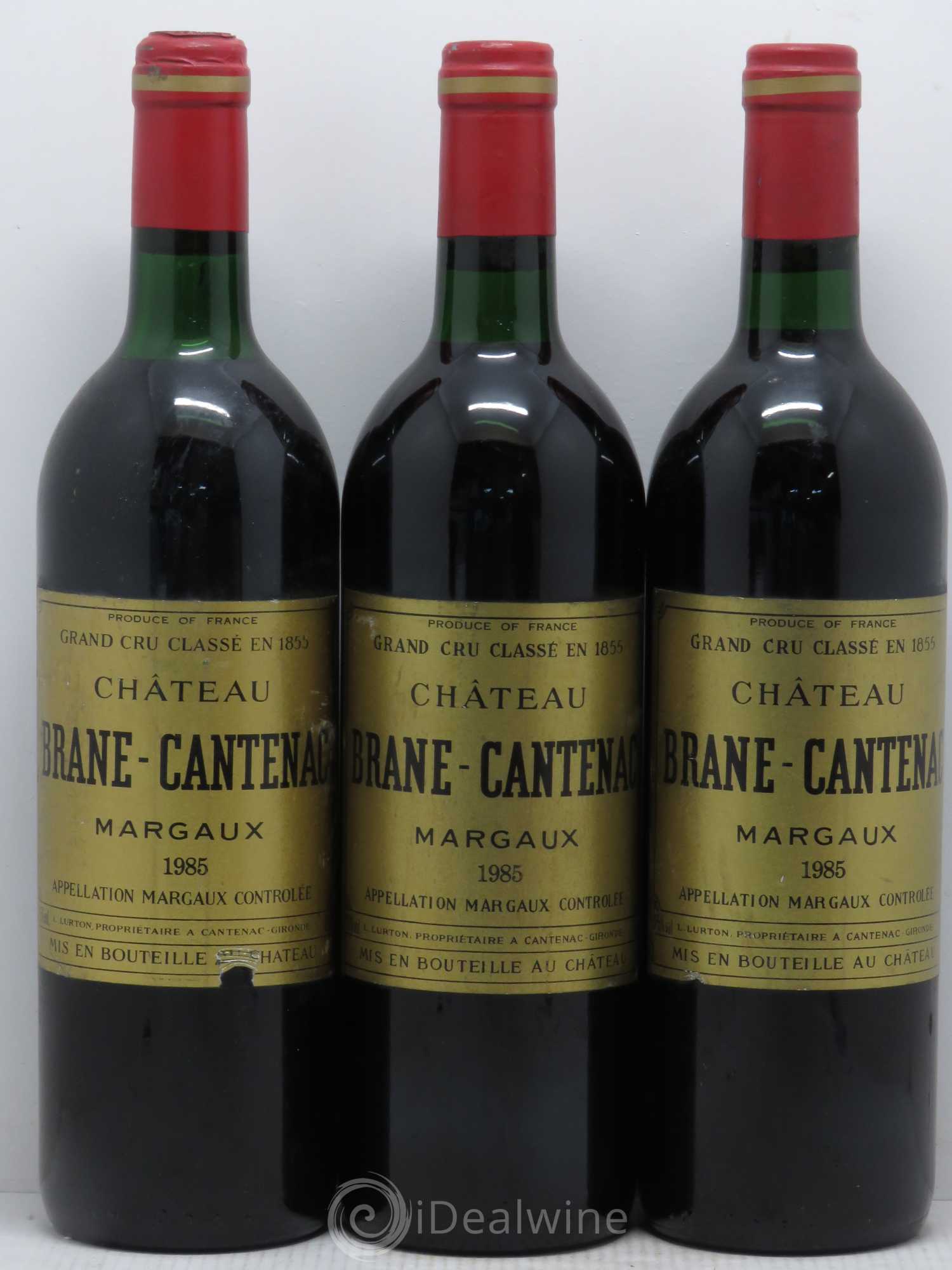 Château Brane Cantenac 2ème Grand Cru Classé 1985 - Lot de 3 bouteilles - 0