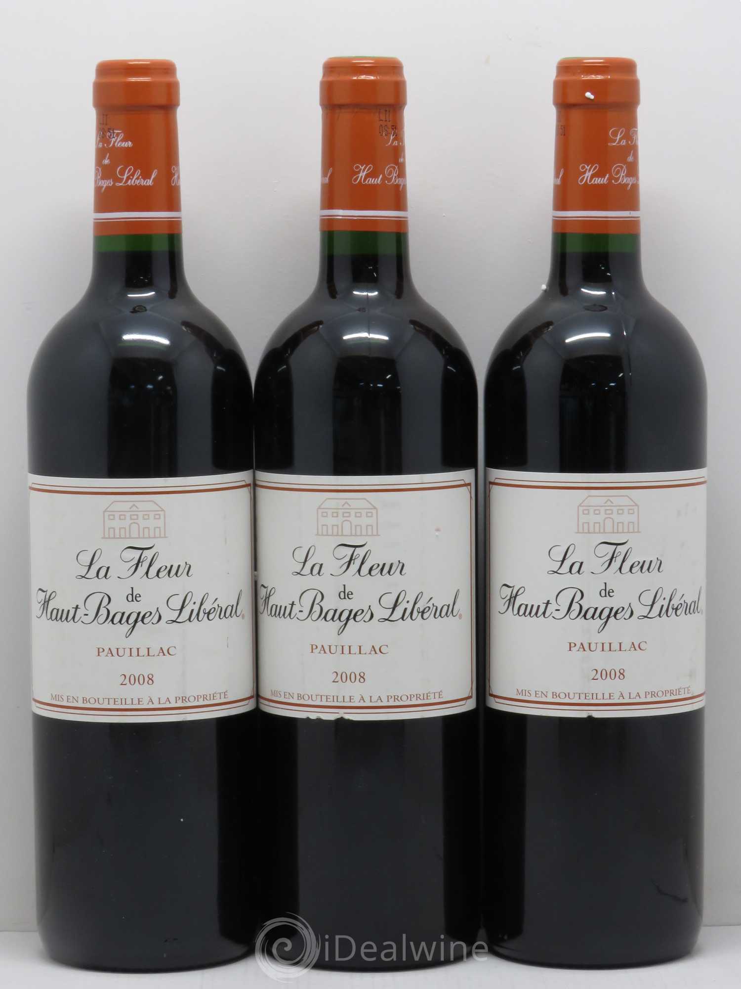 Pauillac La Fleur de Haut-Bages Libéral (sans prix de réserve) 2008 - Posten von 3 Flaschen - 0