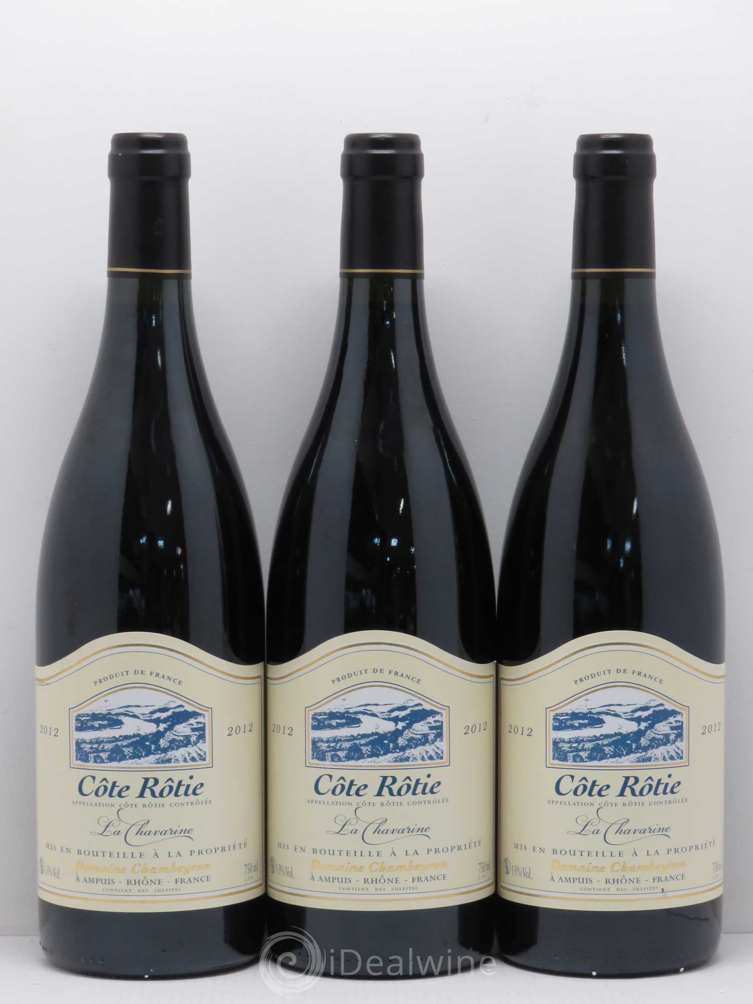 Côte-Rôtie La Chavarine Domaine Chambeyron 2012 - Posten von 3 Flaschen - 0