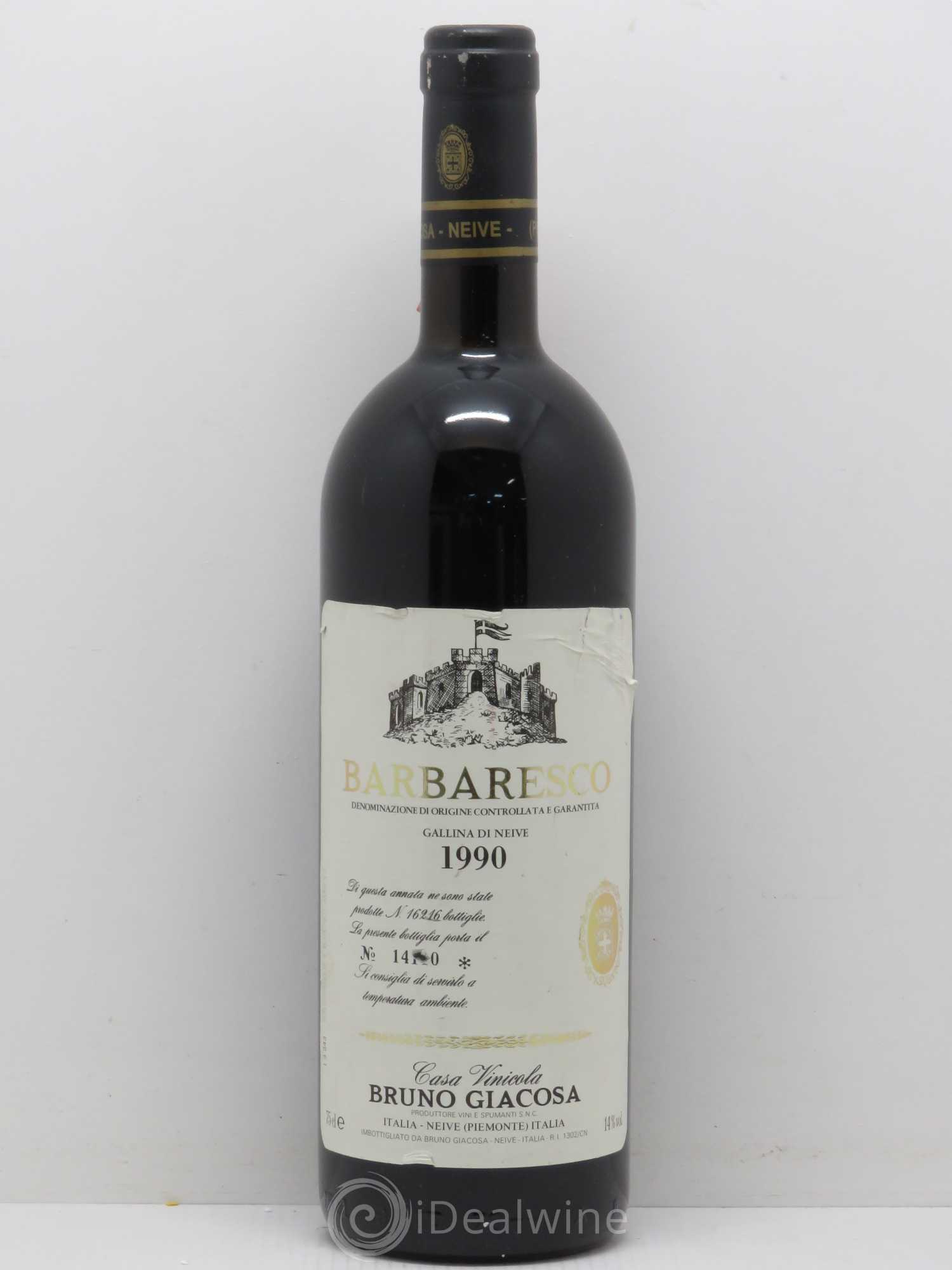 Barbaresco DOCG Gallina di Neive - Bruno Giacosa 1990 - Posten von 1 Flasche - 0