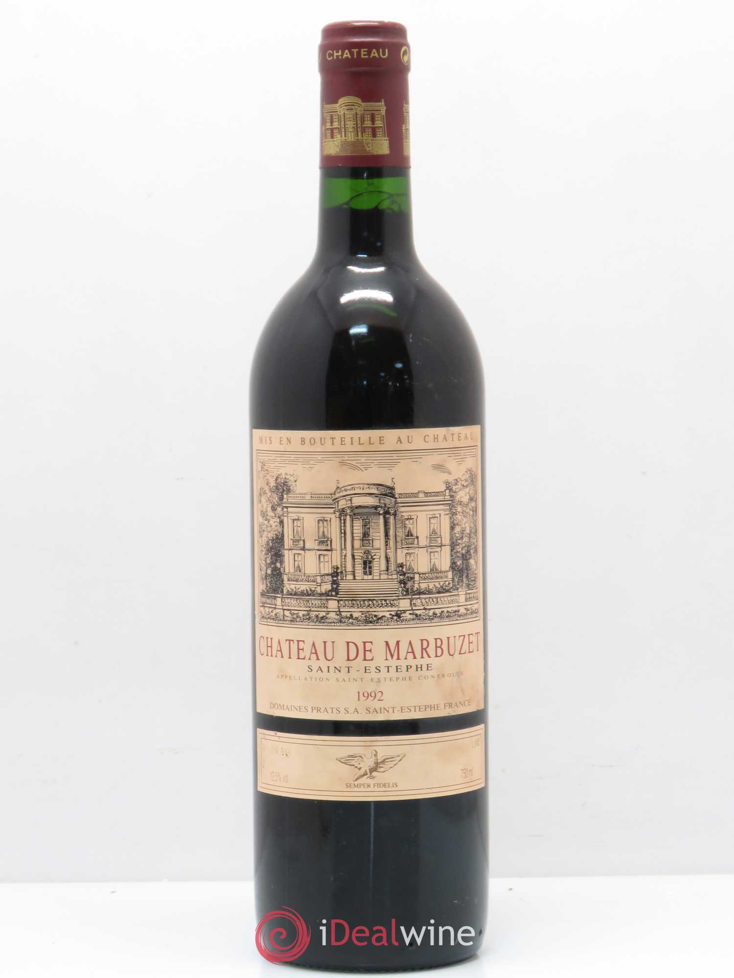Saint-Estèphe Chateau de Marbuzet 1992 - Posten von 1 Flasche - 0
