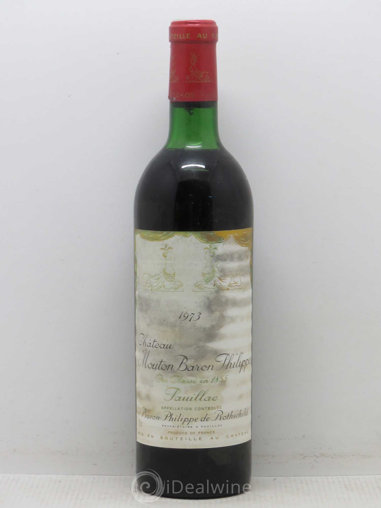 Château d' Armailhac - Mouton Baron(ne) Philippe 5ème Grand Cru Classé 1973 - Lot de 1 bouteille - 0