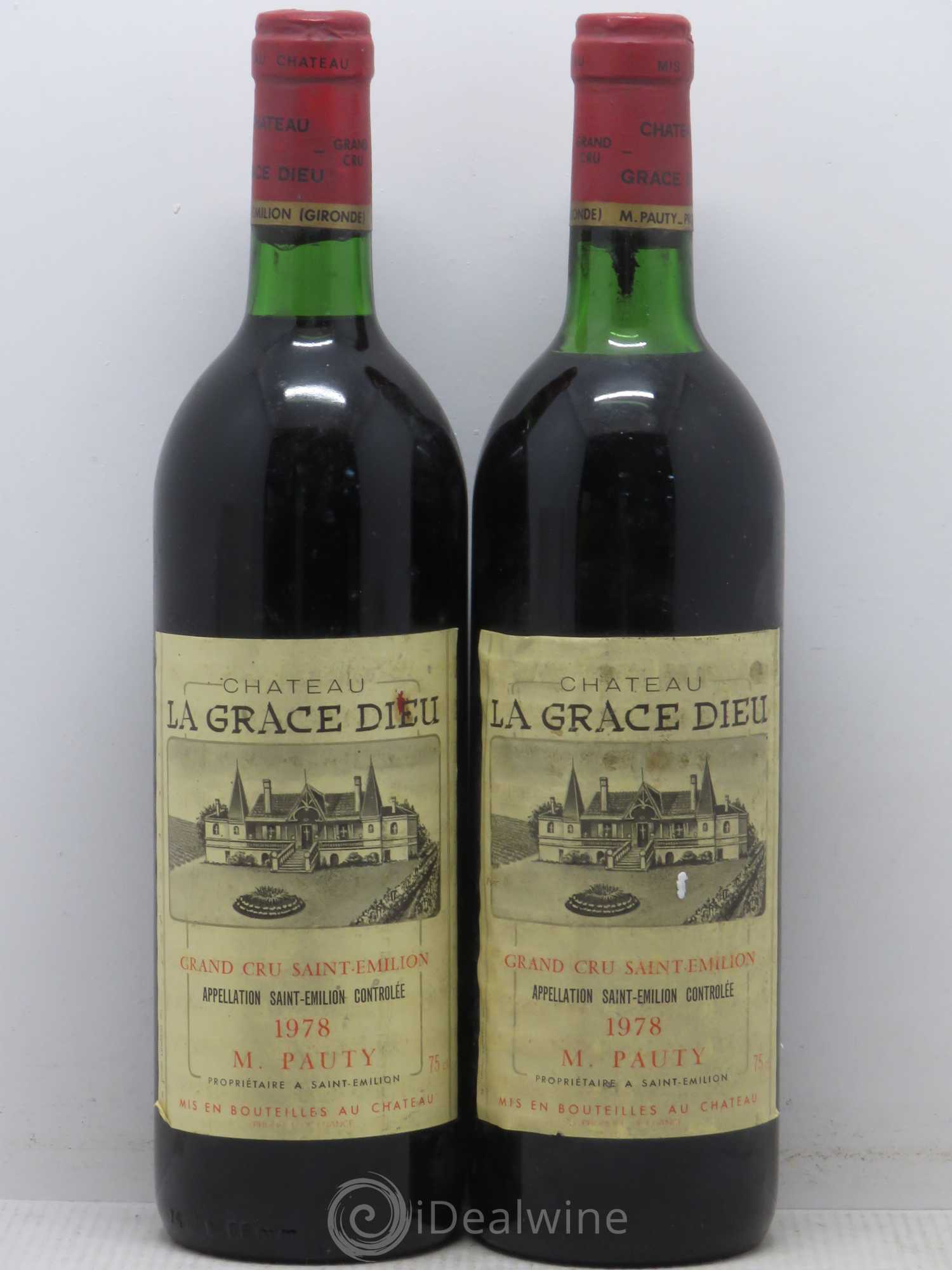 Château la Grâce Dieu 1978 - Lot de 2 bouteilles - 0