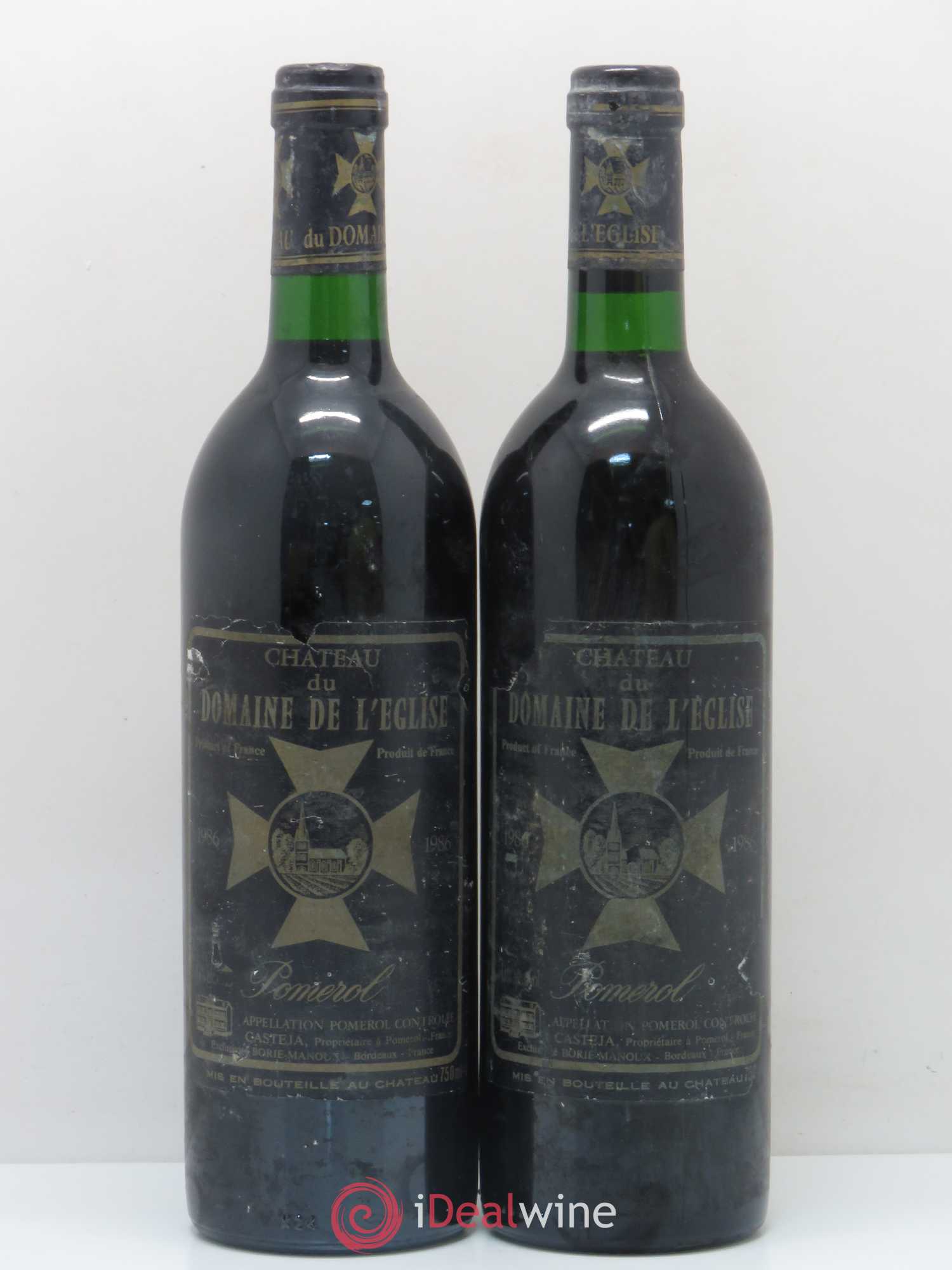 Château du Domaine de l'Église 1986 - Lot de 2 bouteilles - 0