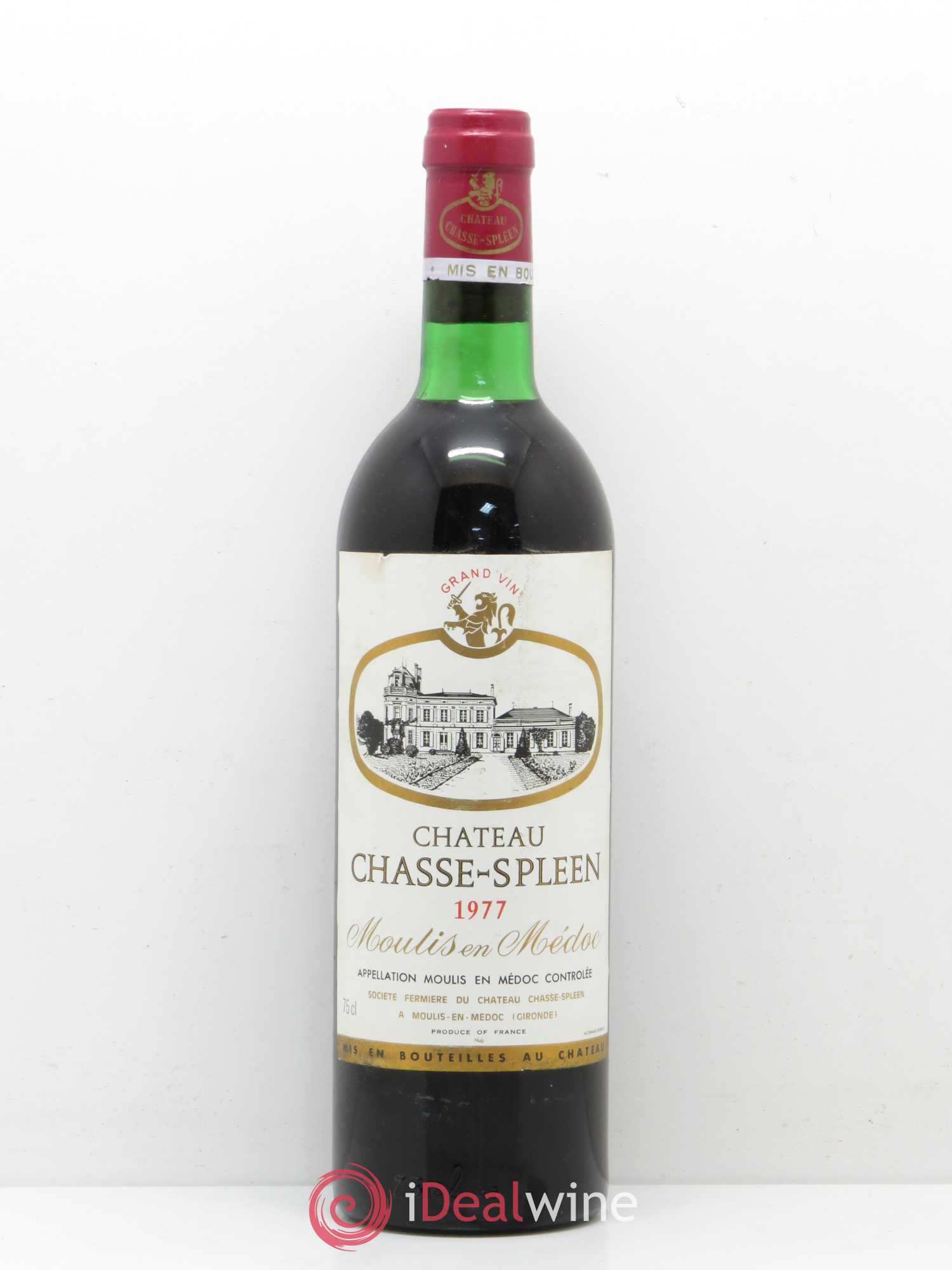 Château Chasse Spleen 1977 - Lot de 1 bouteille - 0