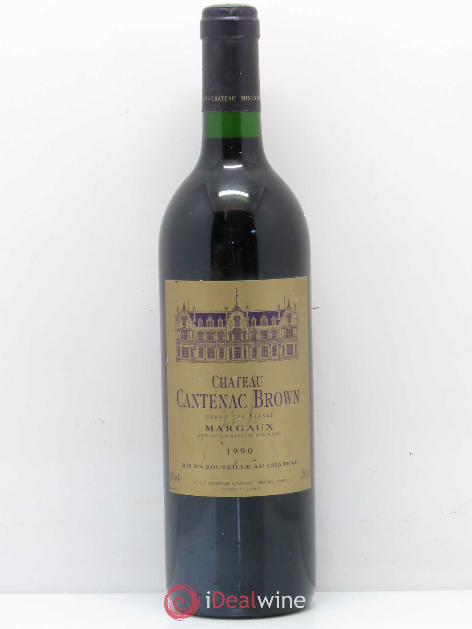 Château Cantenac Brown 3ème Grand Cru Classé 1990 - Lot de 1 bouteille - 0