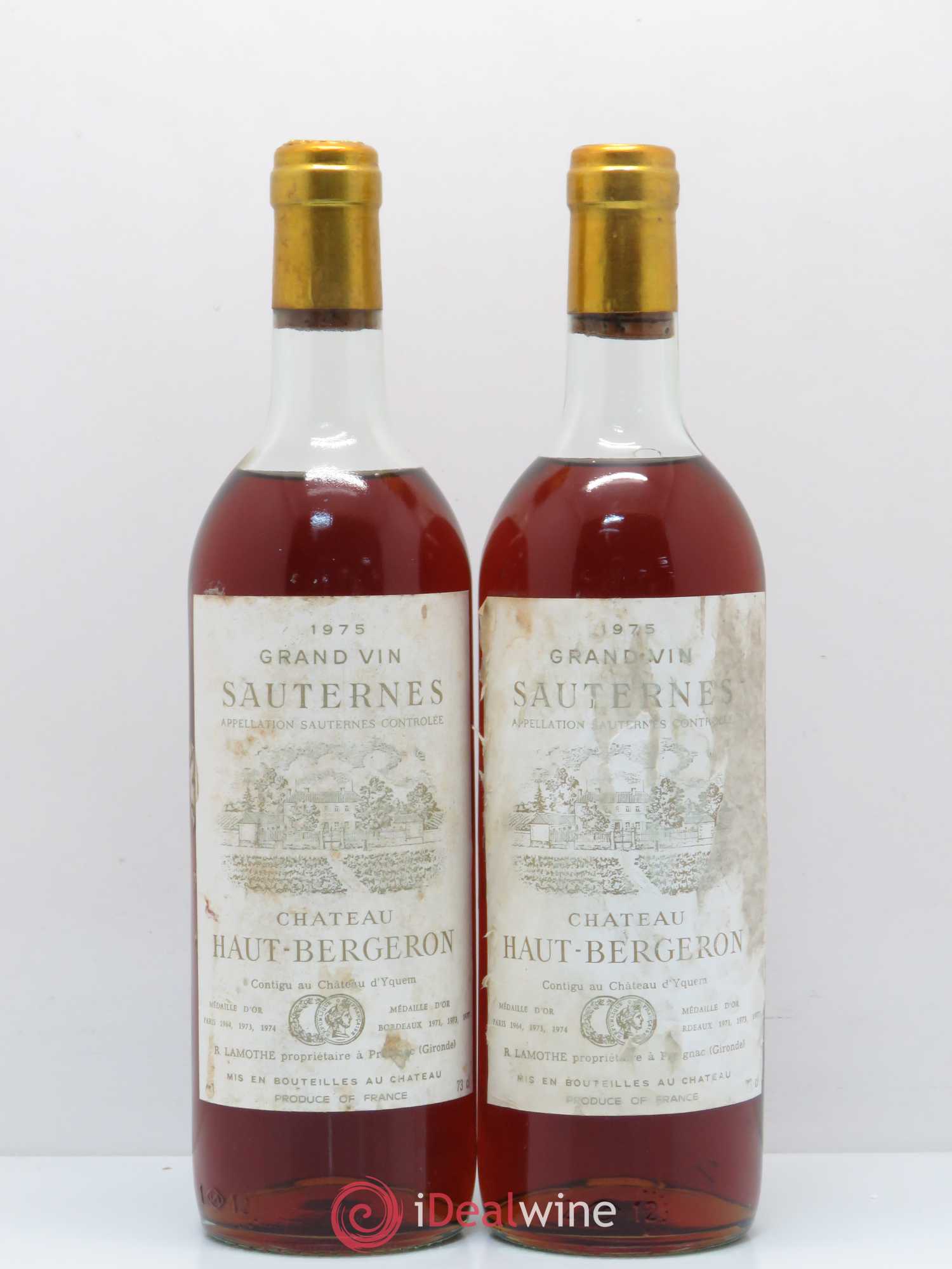 Château Haut-Bergeron 1975 - Lotto di 2 bottiglie - 0