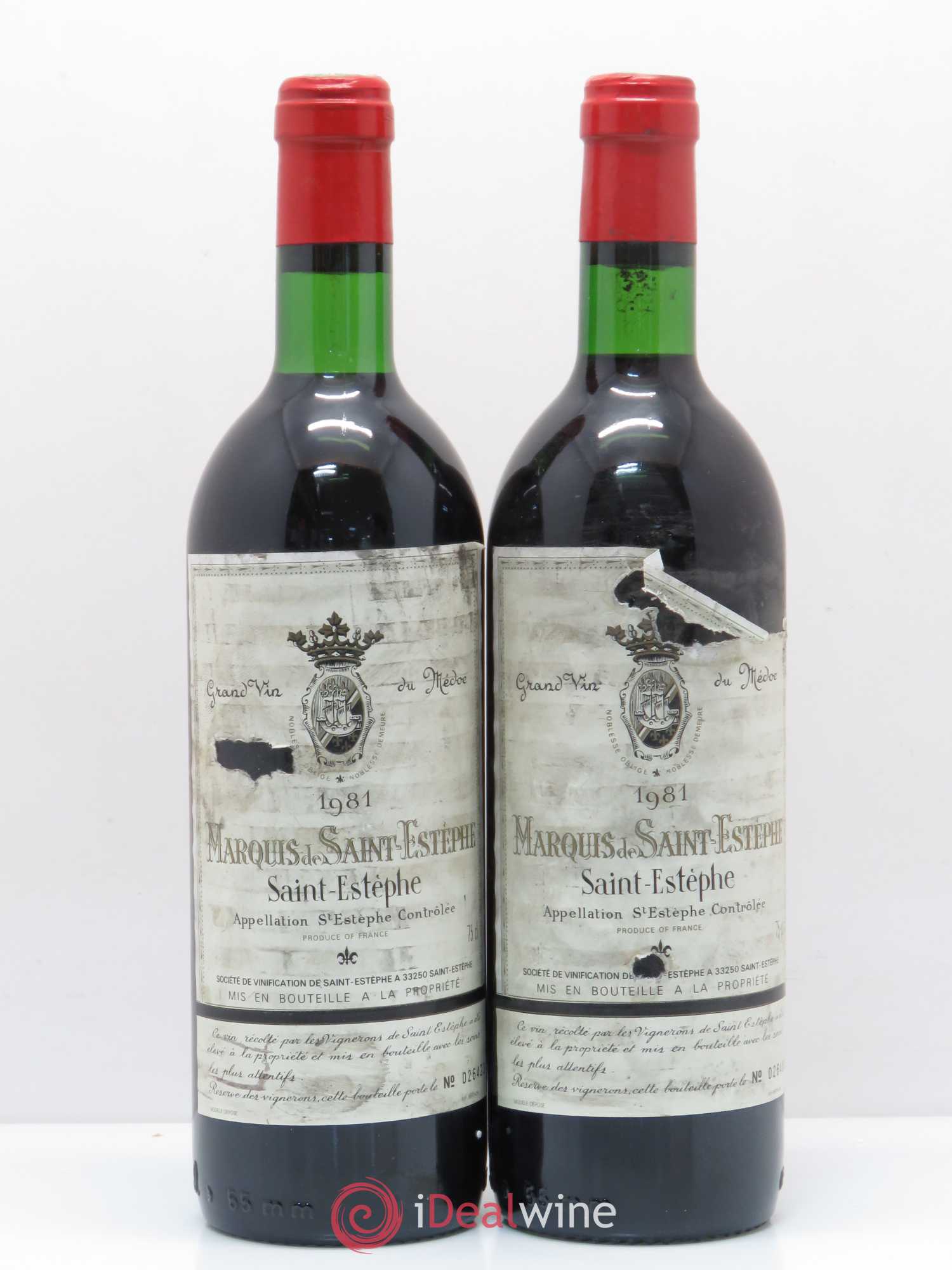 Marquis de Saint Estèphe 1981 - Lot de 2 bouteilles - 0