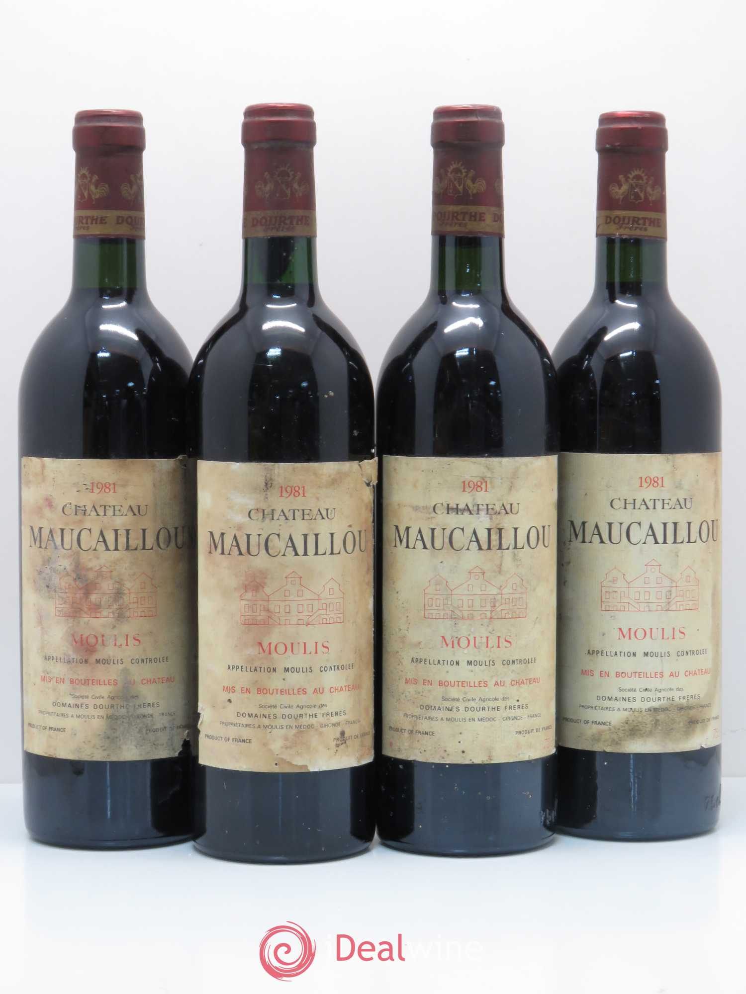 Château Maucaillou 1981 - Lot de 4 bouteilles - 0