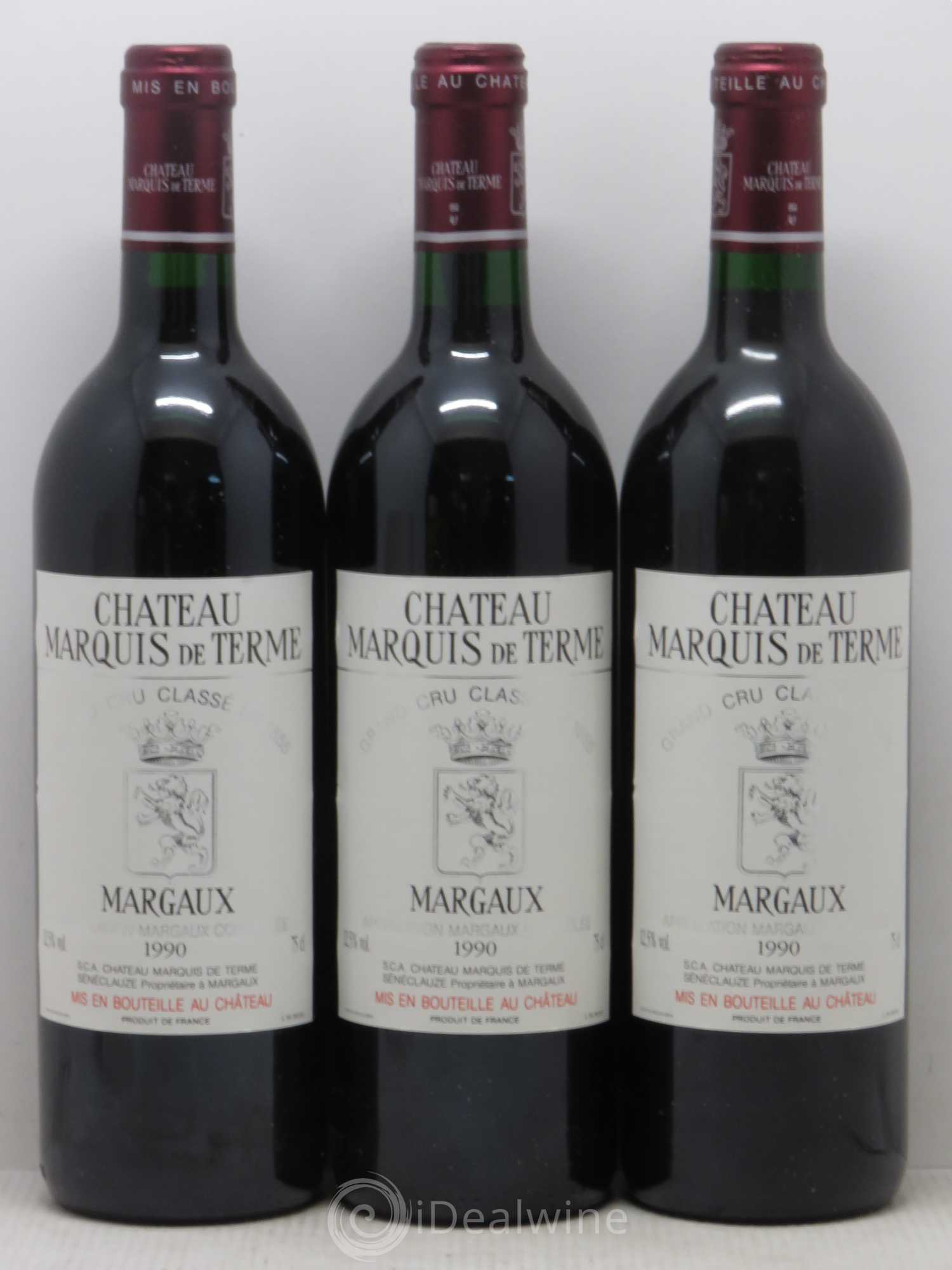 Château Marquis de Terme 4ème Grand Cru Classé 1990 - Lot de 6 bouteilles - 1