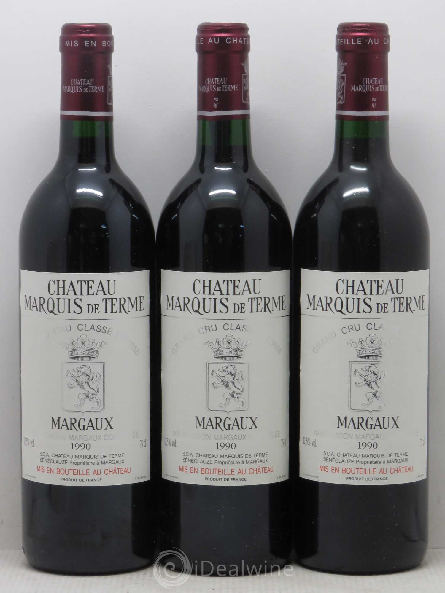 Château Marquis de Terme 4ème Grand Cru Classé 1990 - Lot de 6 bouteilles - 2