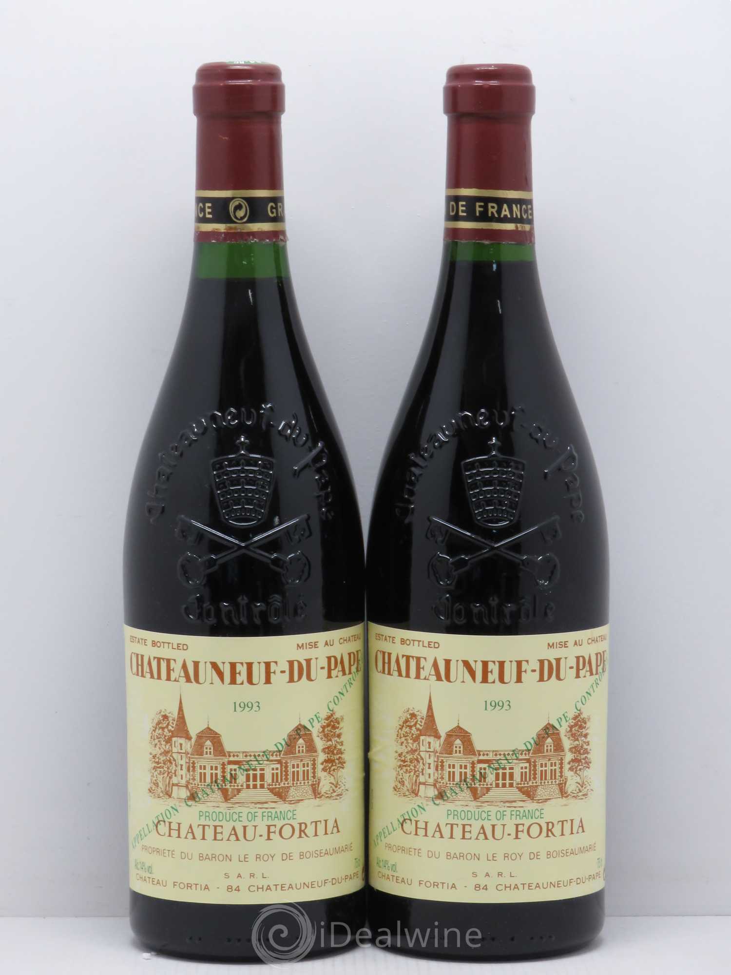 Châteauneuf-du-Pape Château Fortia (sans prix de réserve) 1993 - Lot de 2 bouteilles - 0