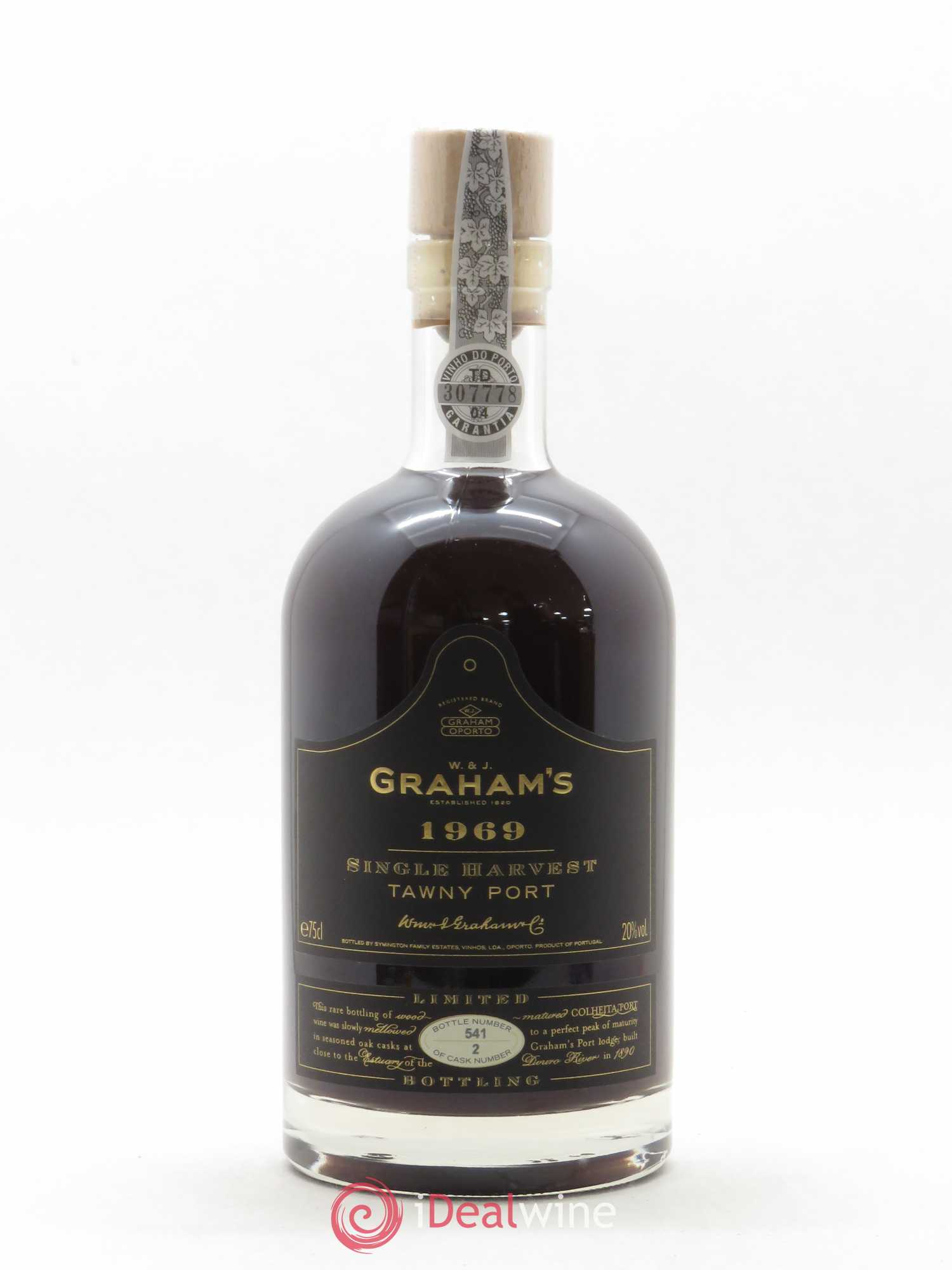 Porto Single Harvest Tawny W. & J. Graham's 1969 - Posten von 1 Flasche - 0
