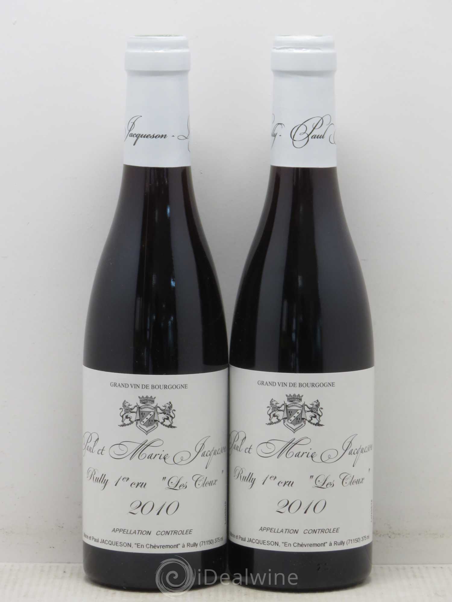 Rully 1er Cru Les Cloux Paul & Marie Jacqueson 2010 - Lot de 2 demi bouteilles - 0