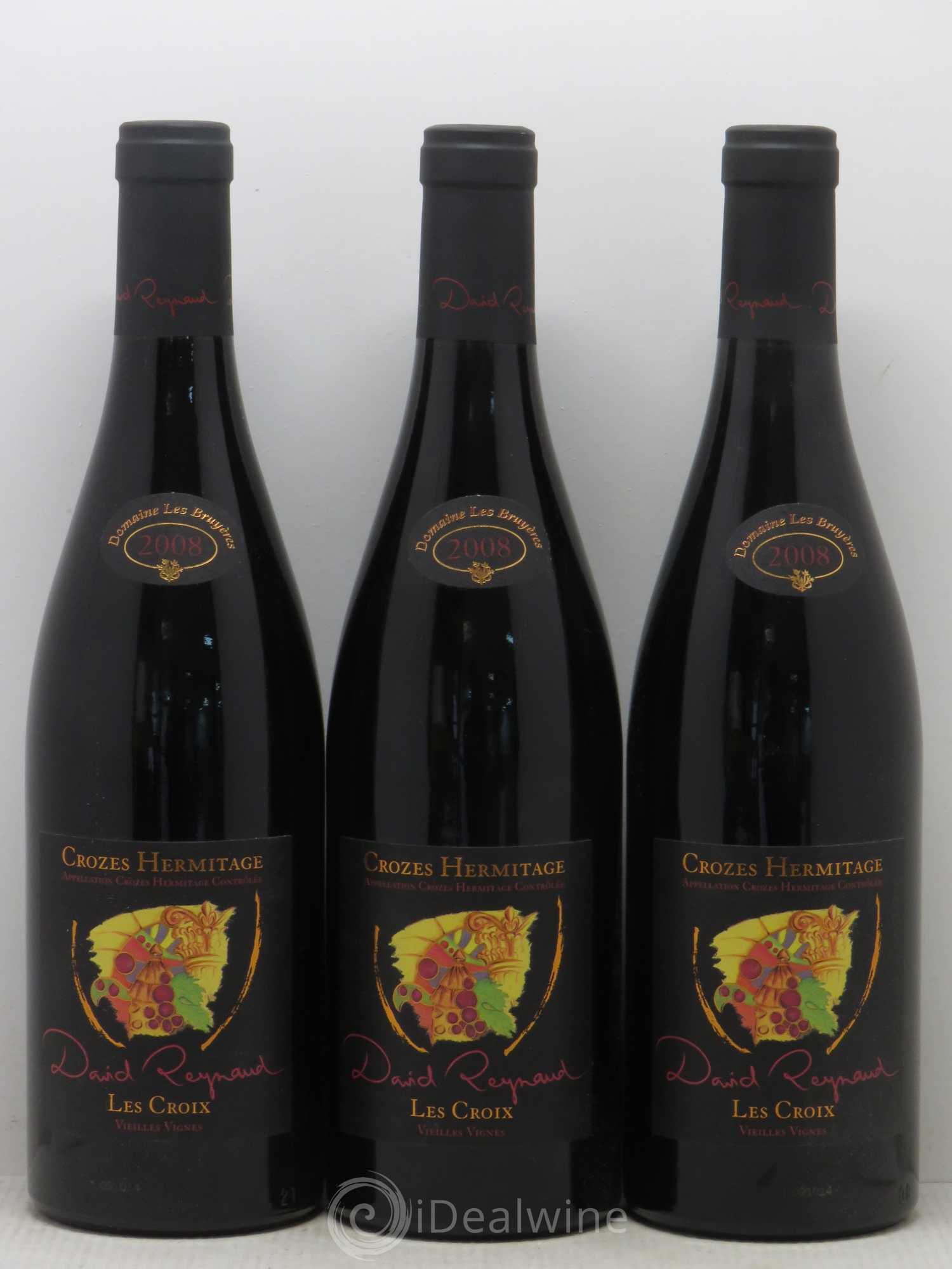 Crozes-Hermitage Les Croix Vieilles vignes David Reynaud 2008 - Lot de 3 bouteilles - 0