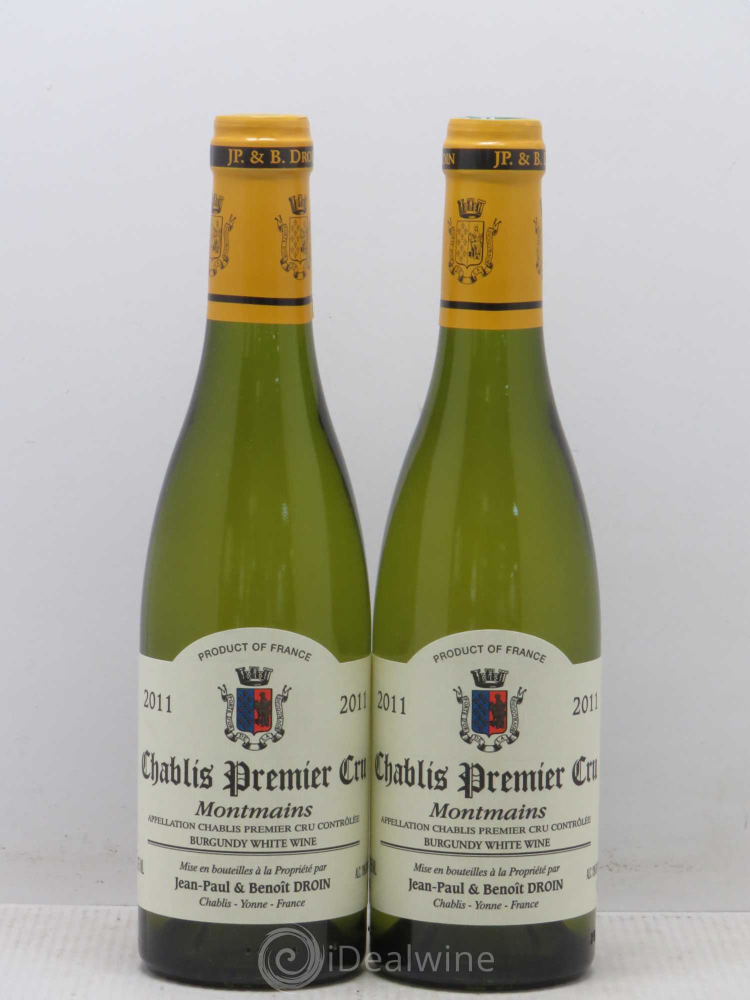 Chablis 1er Cru Montmains Jean-Paul & Benoît Droin (Domaine) 2011 - Lot de 2 demi bouteilles - 0