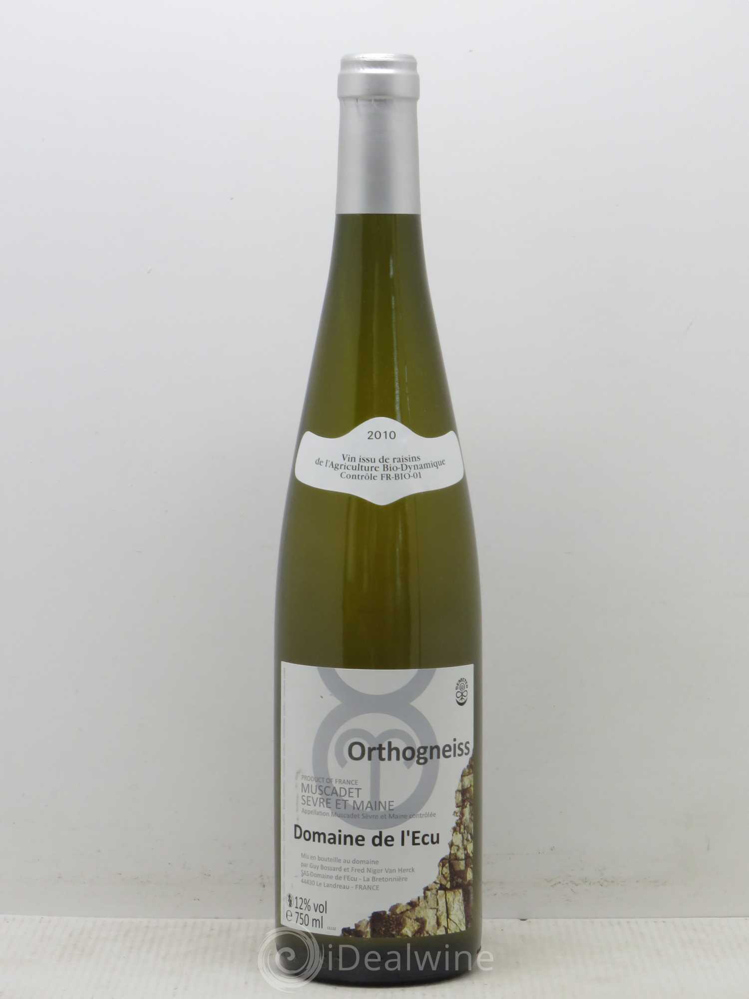 Vin de France (anciennement Muscadet-Sèvre-et-Maine) Orthogneiss Domaine de L'Ecu 2010 - Lot de 1 bouteille - 0