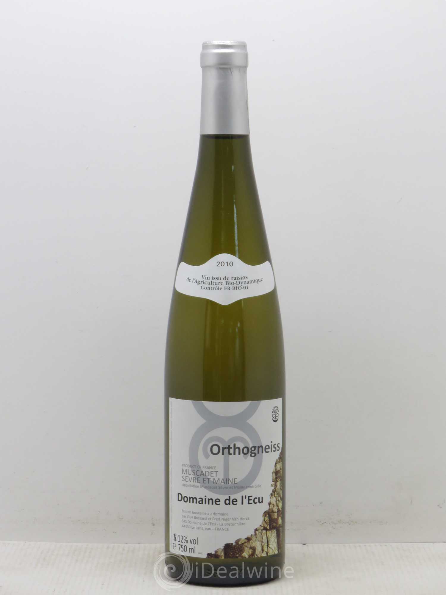 Vin de France (anciennement Muscadet-Sèvre-et-Maine) Orthogneiss Domaine de L'Ecu 2010 - Lot de 1 bouteille - 0