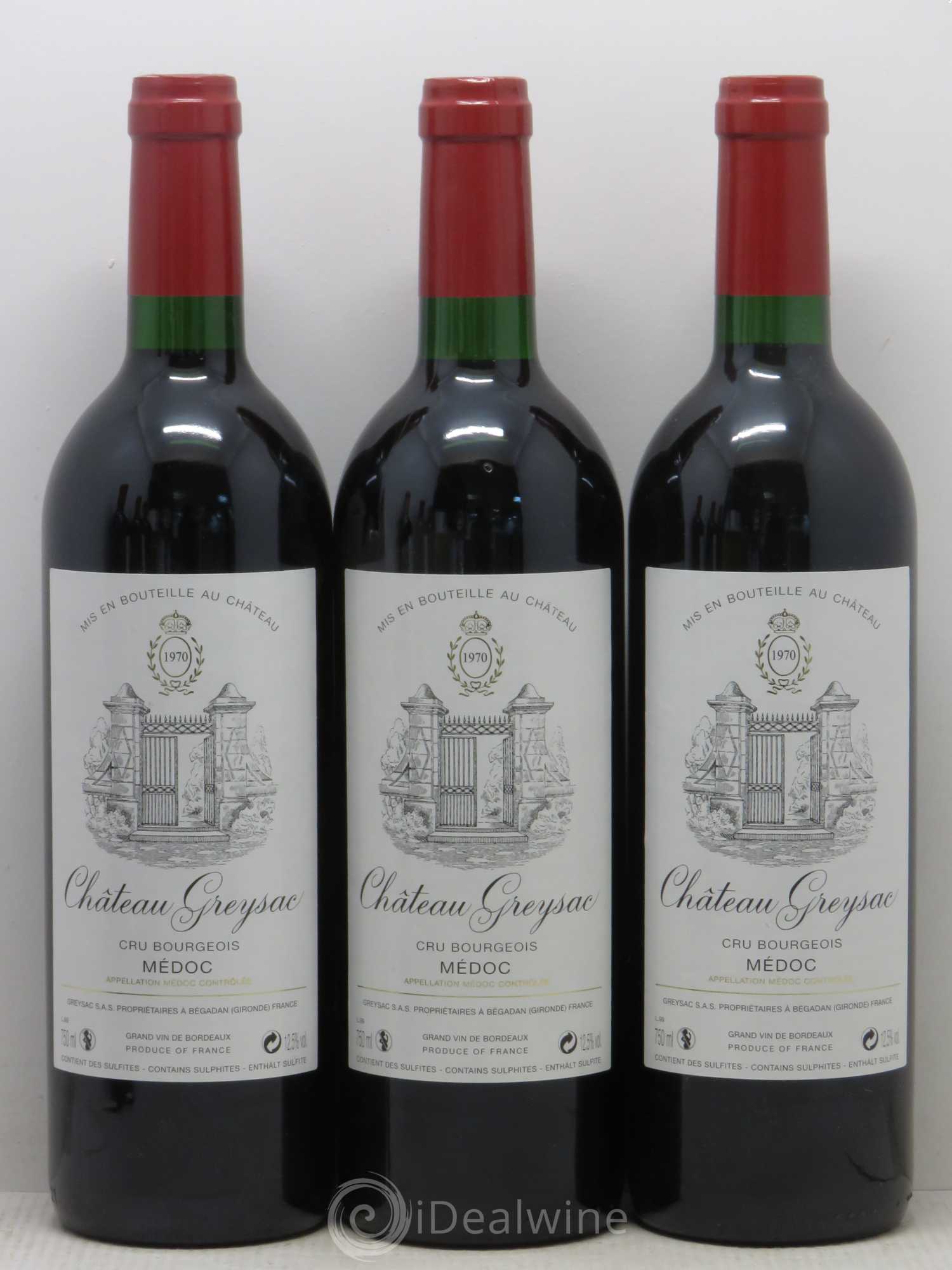 Château Greysac Cru Bourgeois (sans prix de réserve) 1970 - Lot de 6 bouteilles - 2
