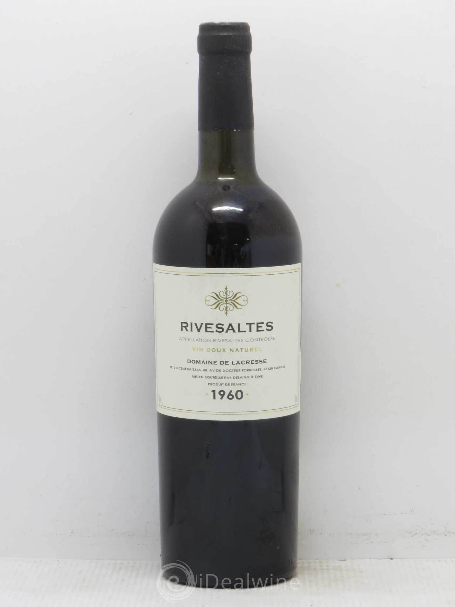 Rivesaltes Lacresse (Domaine de) 1960 - Posten von 1 Flasche - 0