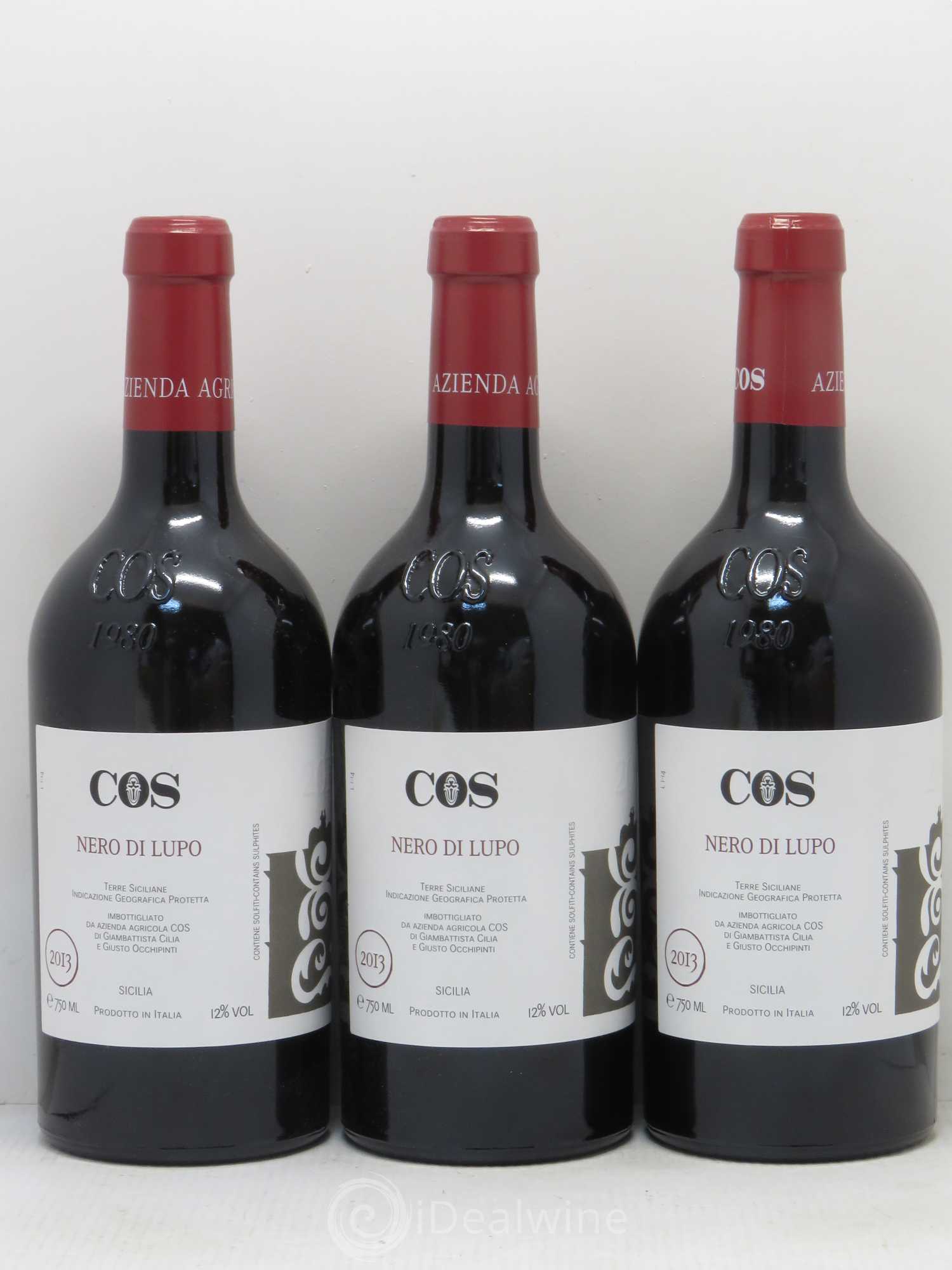 Italie IGT Nero d'Avola Cos 'Nero di Lupo' 2013 - Posten von 6 Flaschen - 2