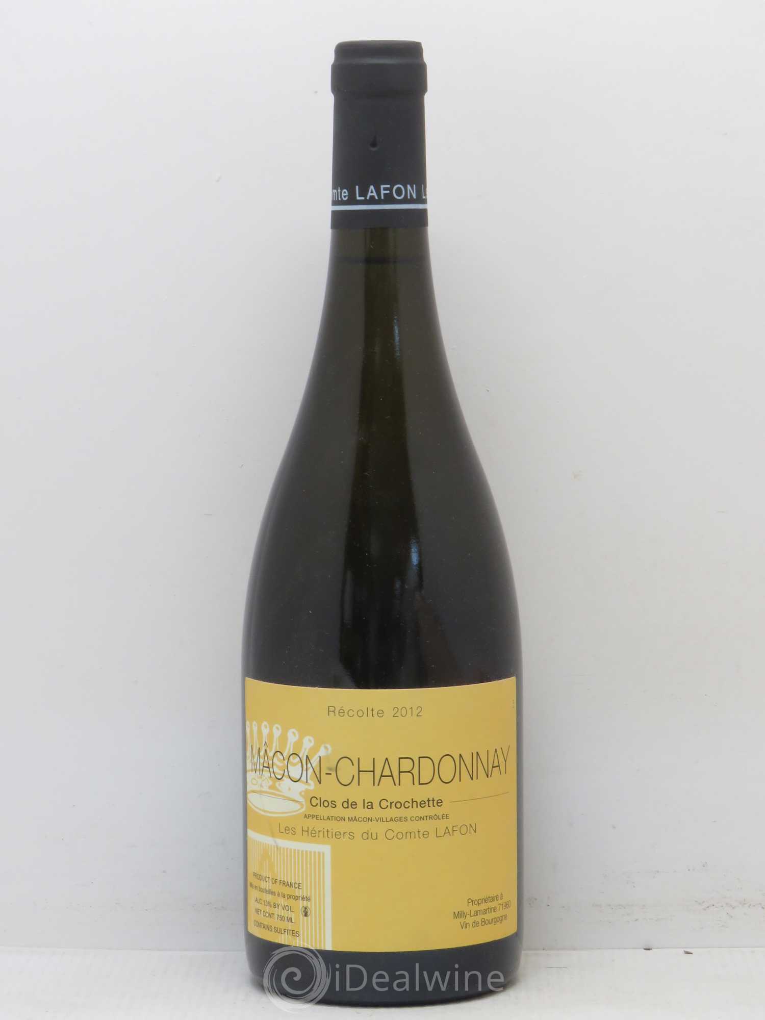 Mâcon Clos de la Crochette Héritiers du Comte Lafon (Domaine des) 2012 - Lot de 1 bouteille - 0