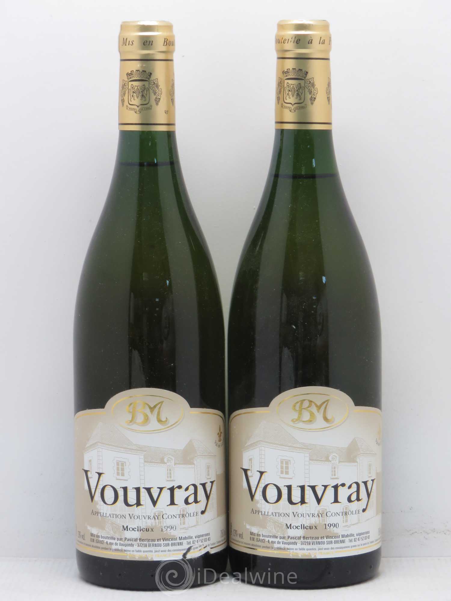 Vouvray Berteau (sans prix de réserve) 1990 - Lotto di 2 bottiglie - 0