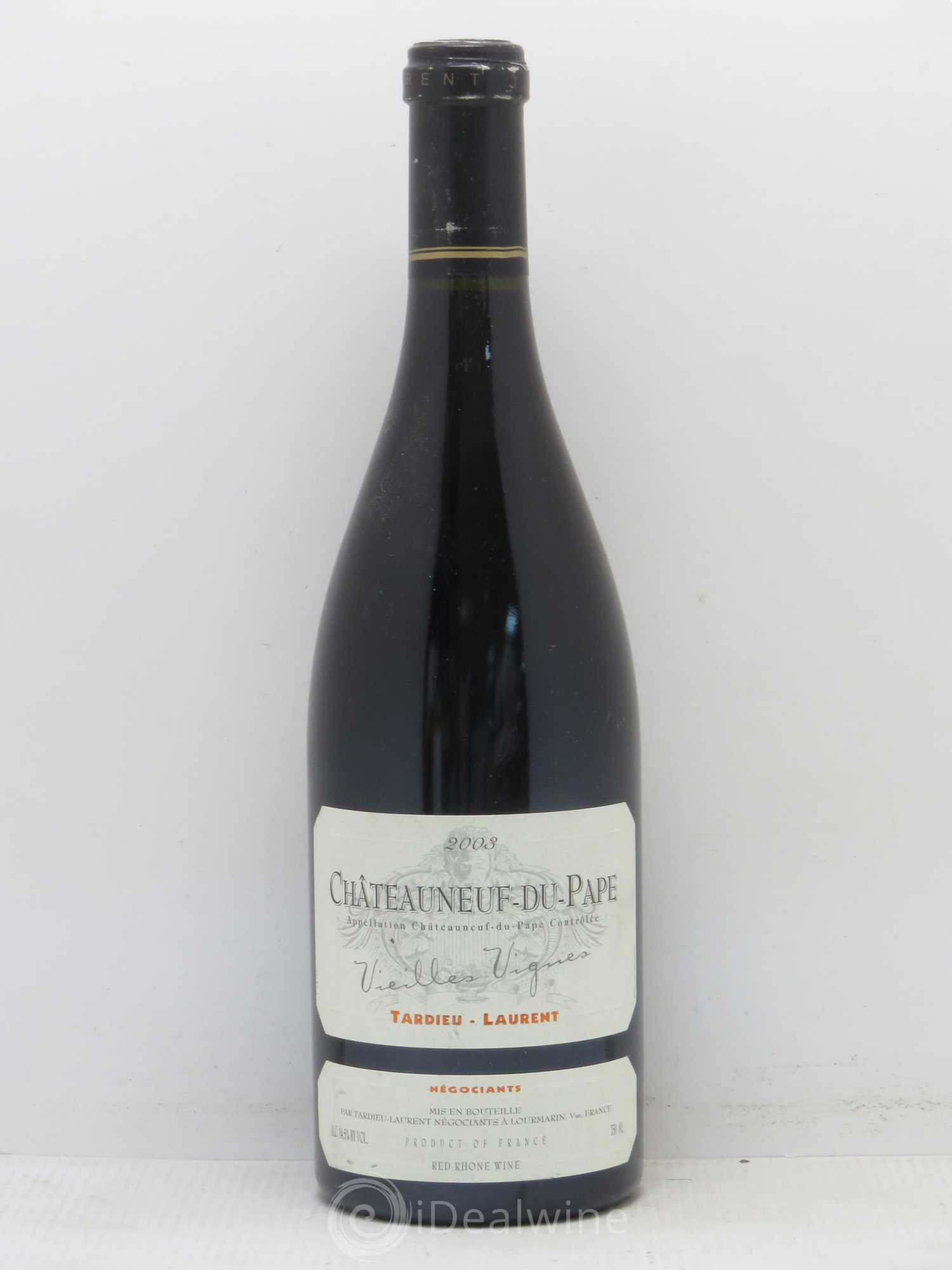 Châteauneuf-du-Pape Tardieu-Laurent Vieilles vignes Famille Tardieu 2003 - Lot de 1 bouteille - 0