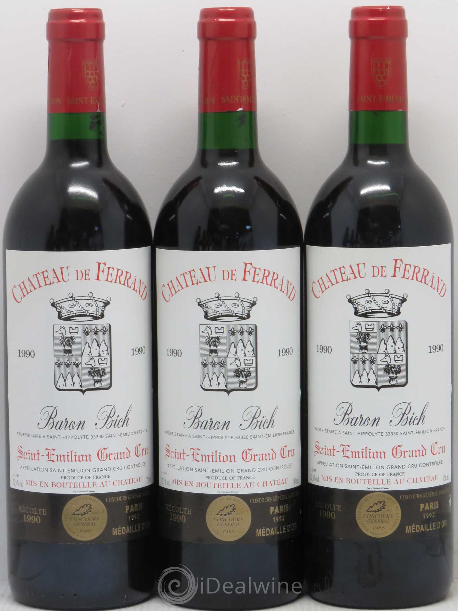 Château Ferrand 1990 - Lot de 6 bouteilles - 1