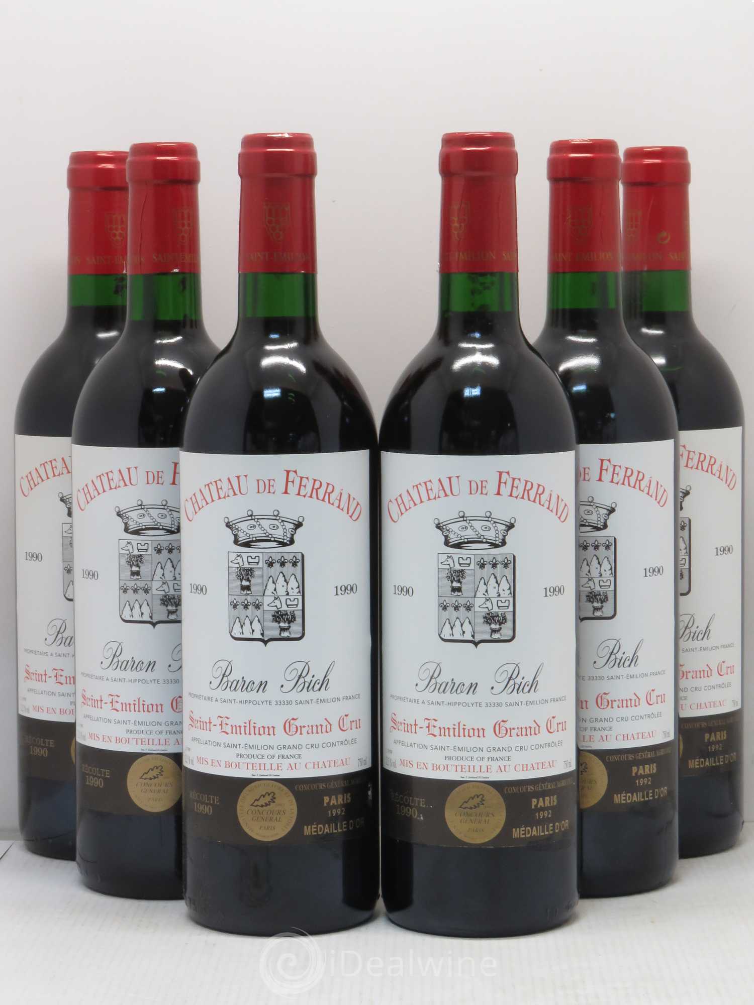 Château Ferrand 1990 - Lot de 6 bouteilles - 0