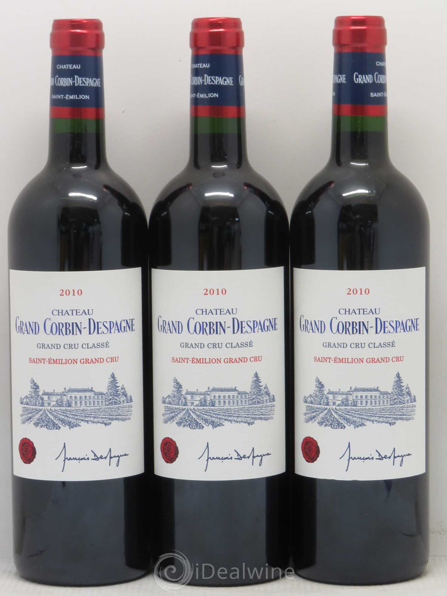 Château Grand Corbin Despagne Grand Cru Classé 2010 - Lot de 12 bouteilles - 1