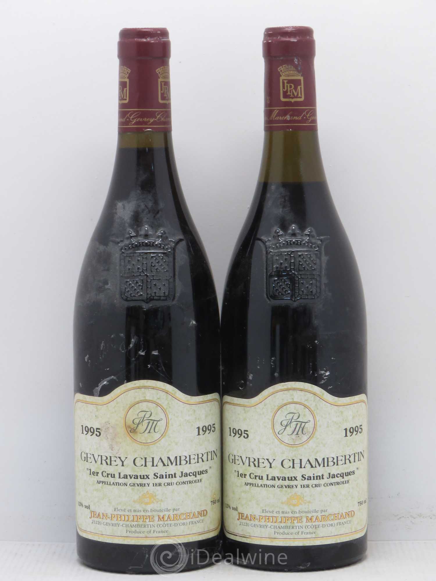 Gevrey-Chambertin 1er Cru Lavaux Saint Jacques Mandrand 1995 - Posten von 2 Flaschen - 0