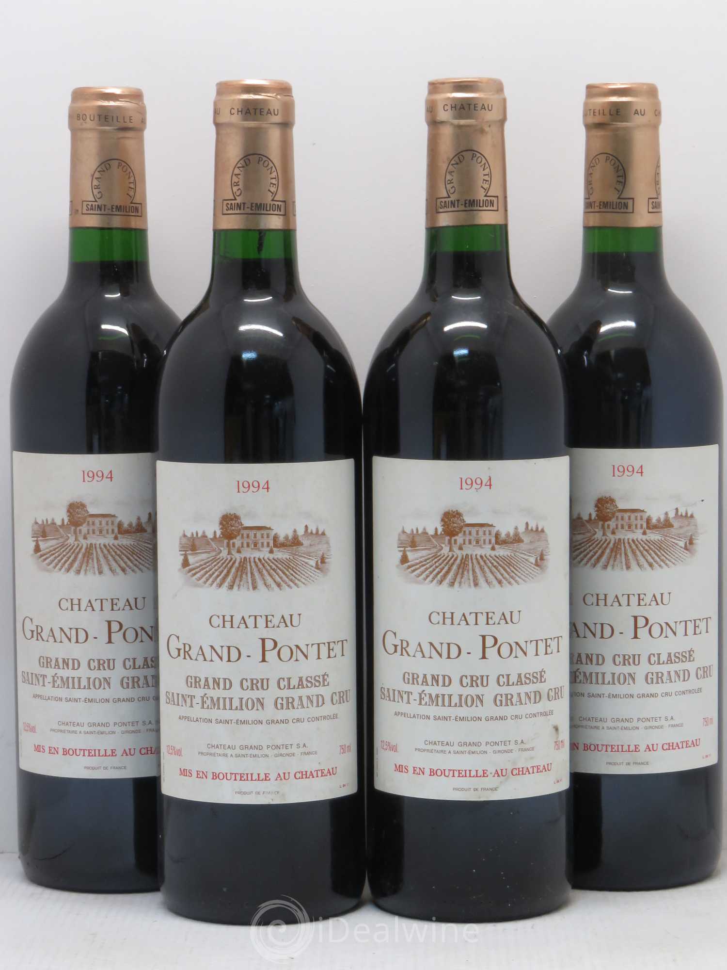 Château Grand Pontet Grand Cru Classé 1994 - Lot de 4 bouteilles - 0