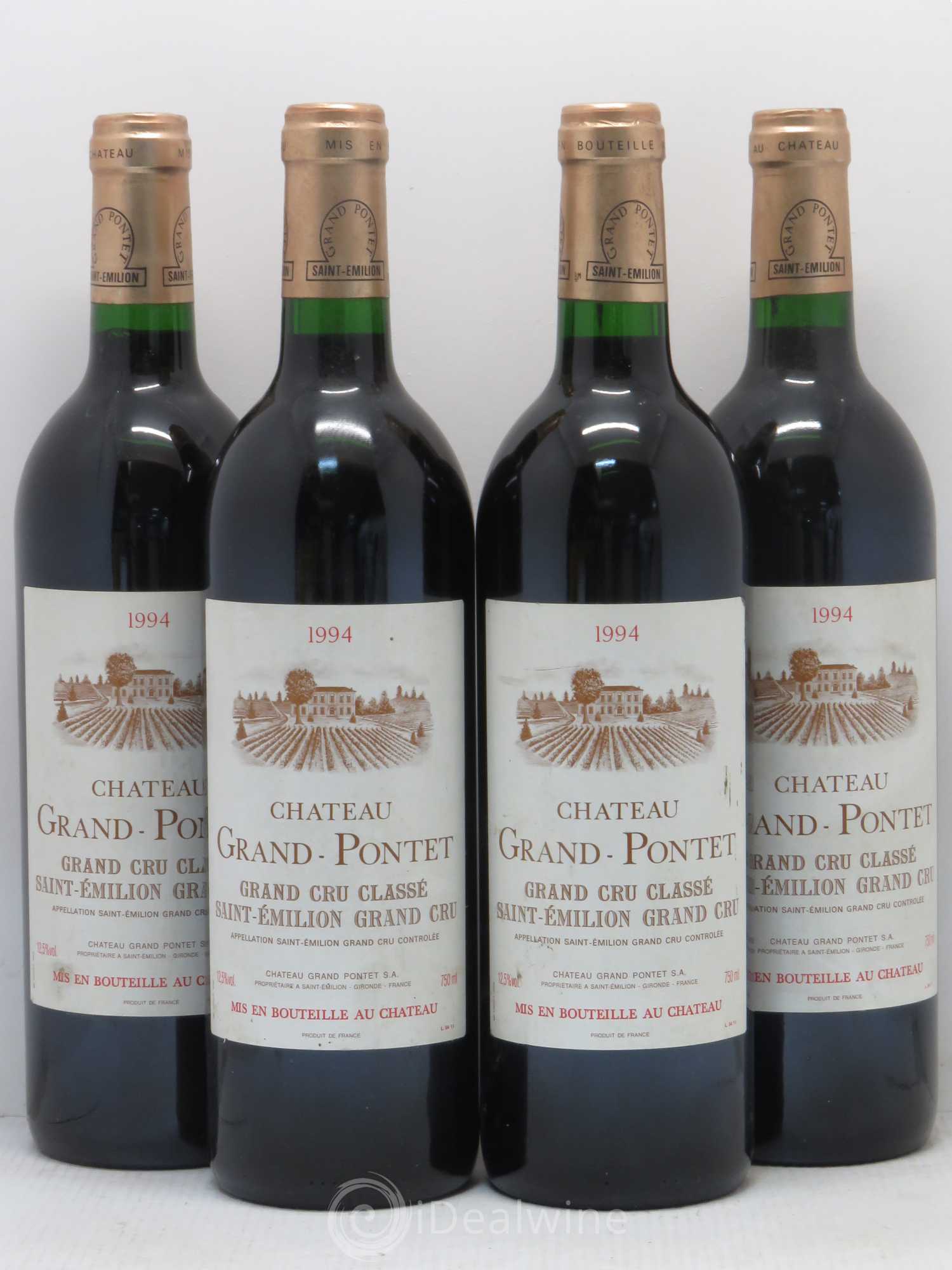 Château Grand Pontet Grand Cru Classé 1994 - Lot de 4 bouteilles - 0