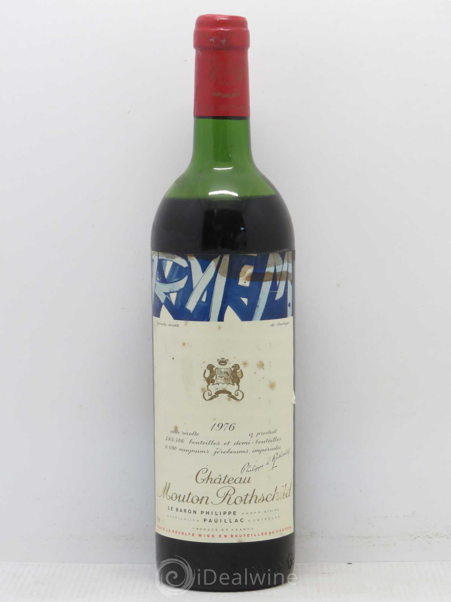 Château Mouton Rothschild 1er Grand Cru Classé 1976 - Lot de 1 bouteille - 0