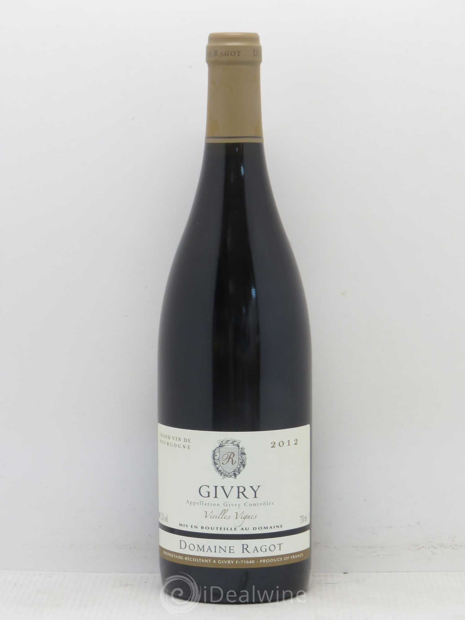 Givry Vieilles vignes Ragot (Domaine) (sans prix de réserve) 2012 - Lot de 1 bouteille - 0