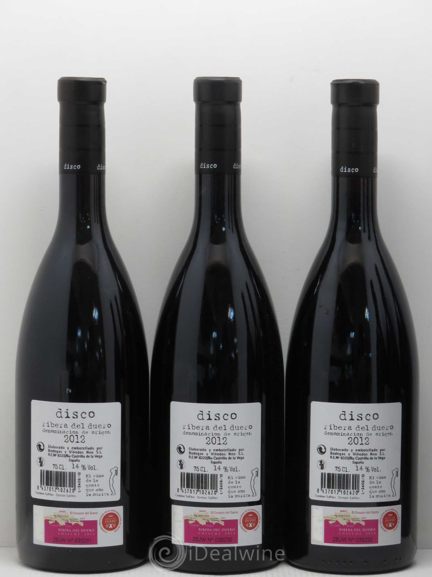 Ribera Del Duero DO Disco 2012 - Lot de 6 bouteilles - 2