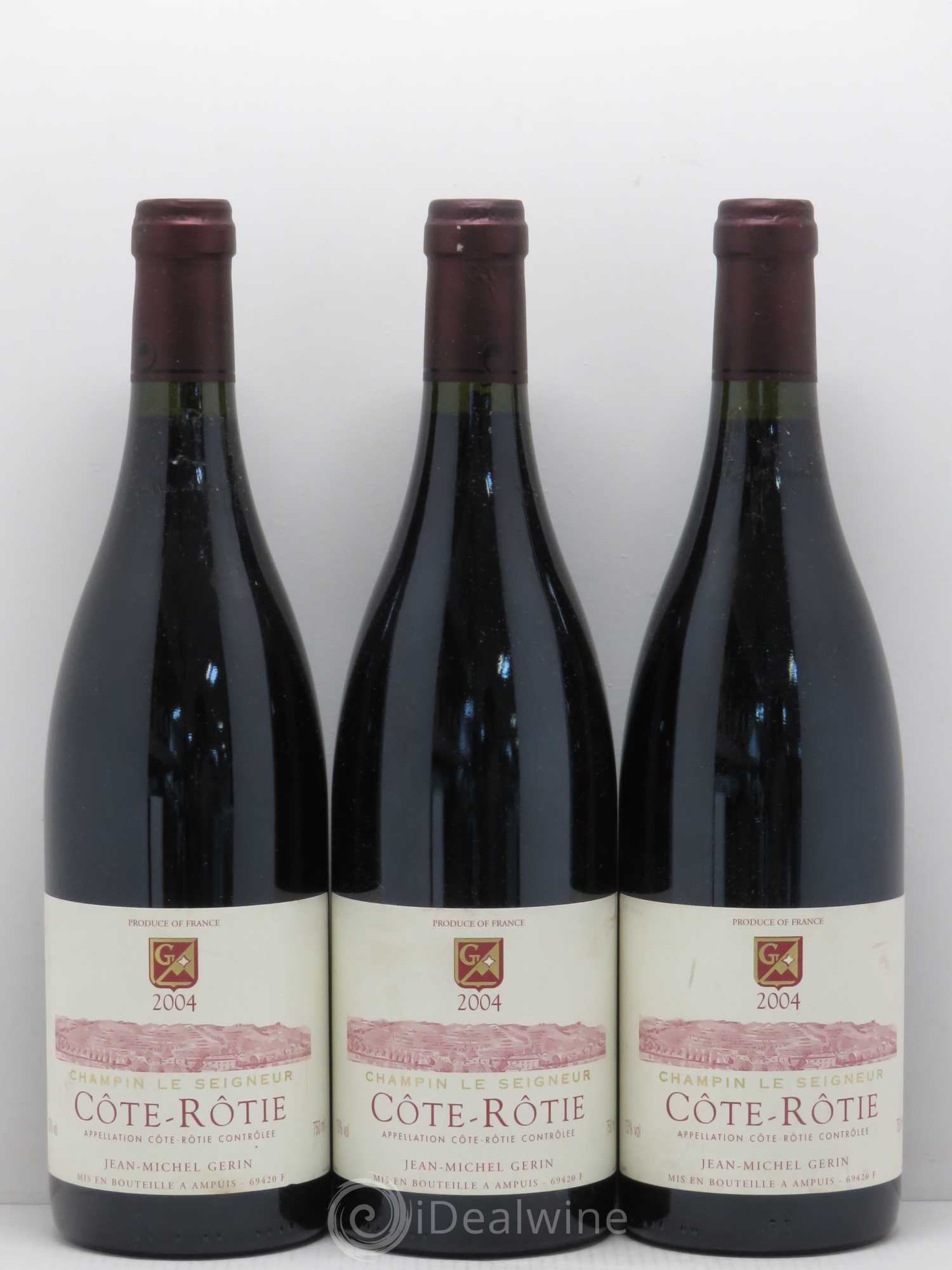 Côte-Rôtie Champin Le Seigneur Jean-Michel Gerin 2004 - Lot de 3 bouteilles - 0