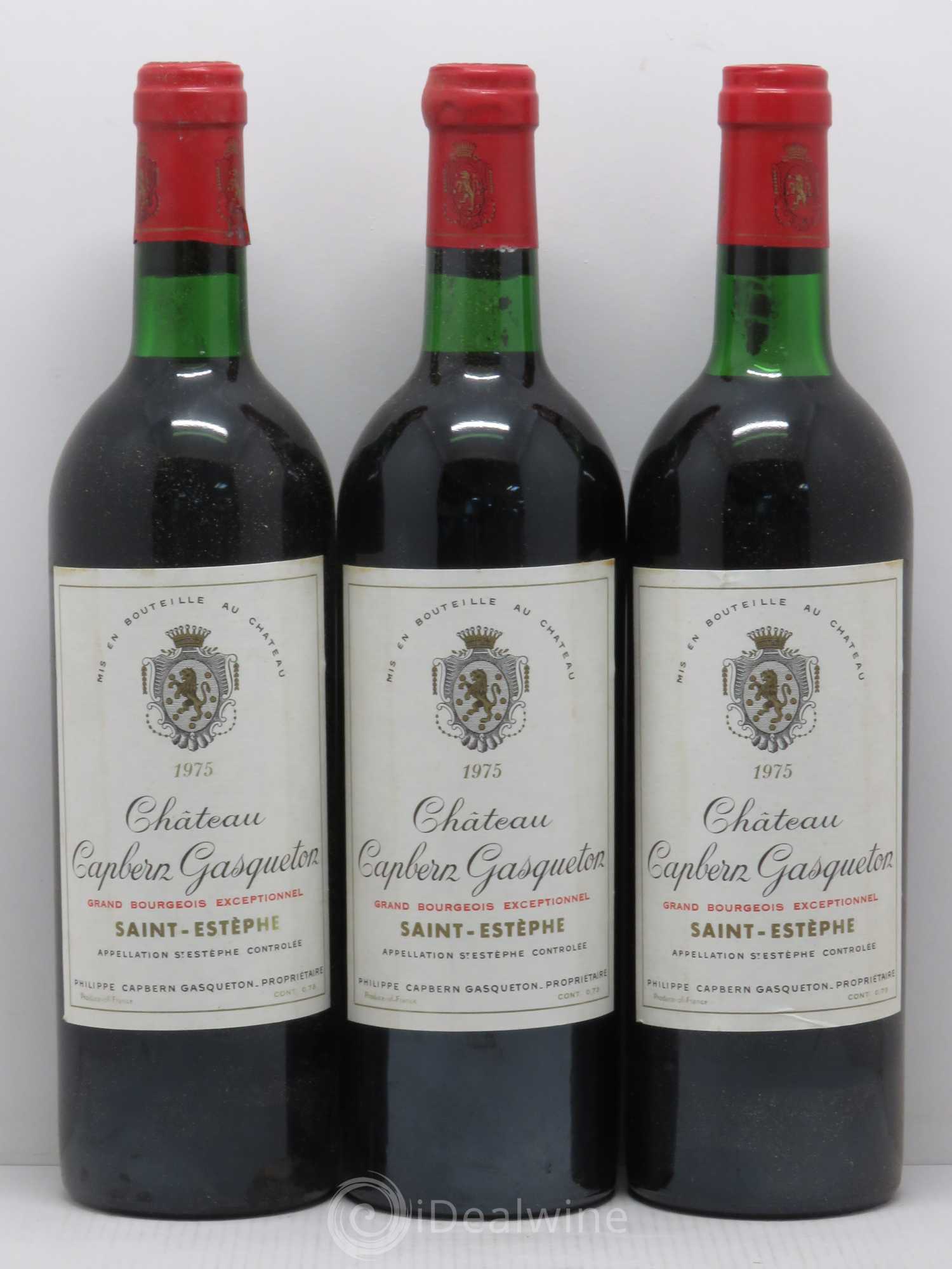 Château Capbern Gasqueton (sans prix de réserve) 1975 - Lot de 3 bouteilles - 0